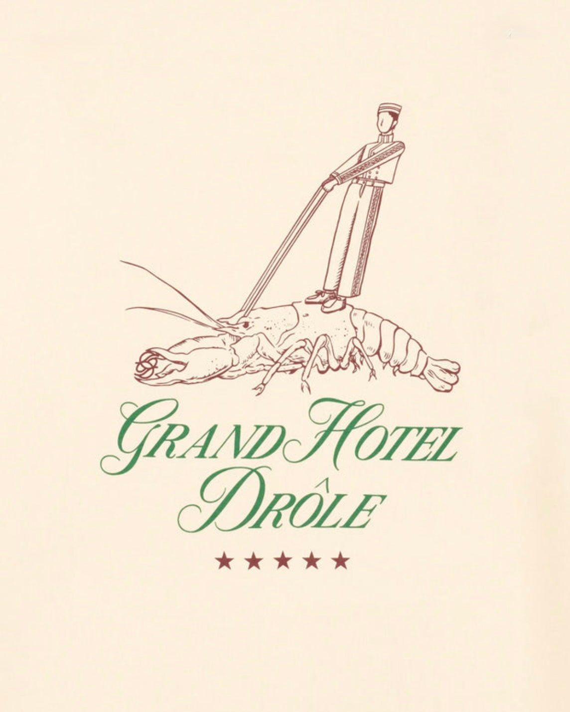 DRÔLE DE MONSIEUR Le Tshirt Homard Natural Beige
