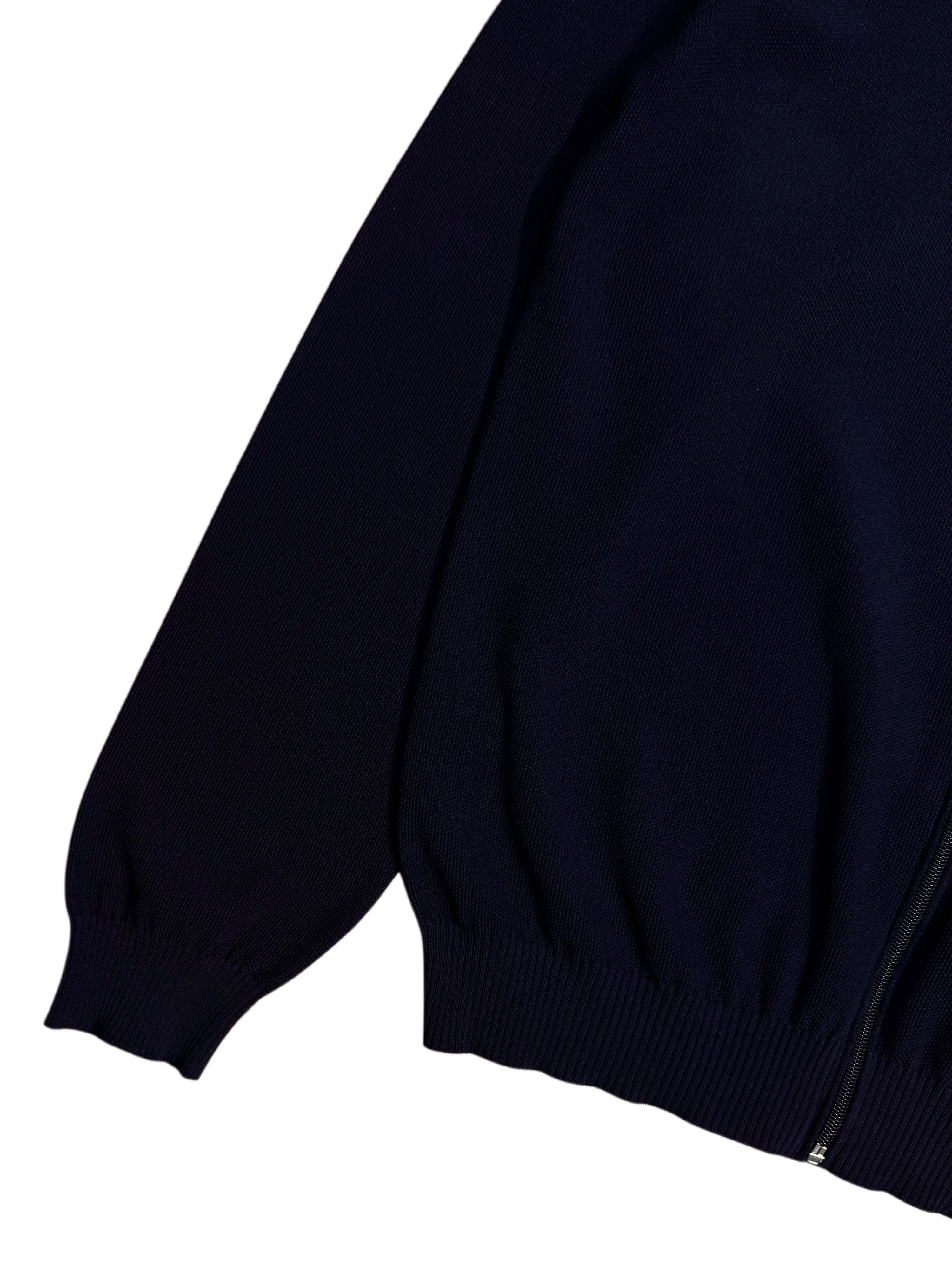 Veste de survêtement zippée en coton bleu marine FRESH
