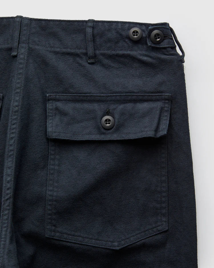 ORSLOW Brushed Flannel US Army Fatigue Pants Dark Navy