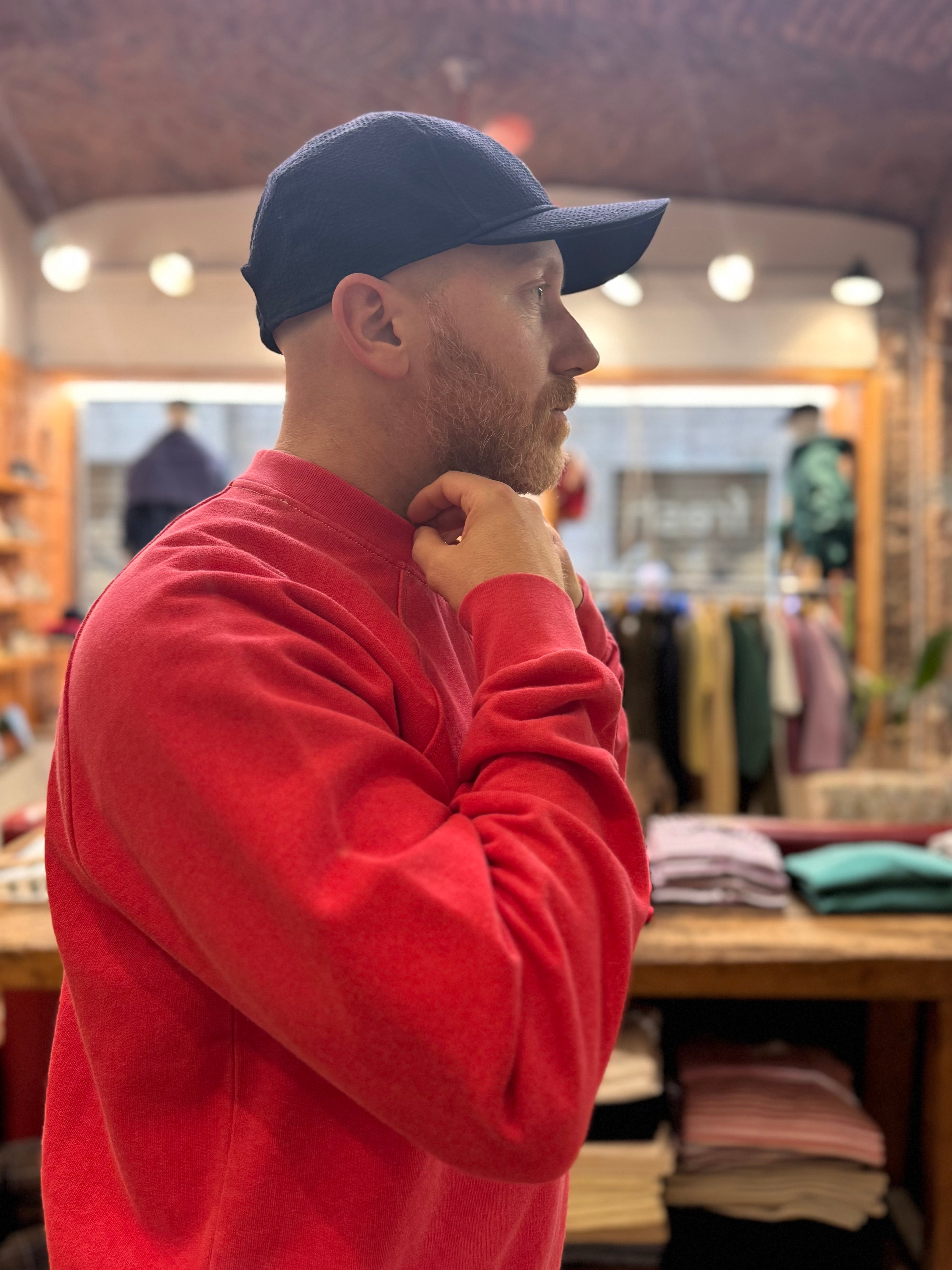 FRESH Billie Plated Cotton Sweatshirt in Real Red
