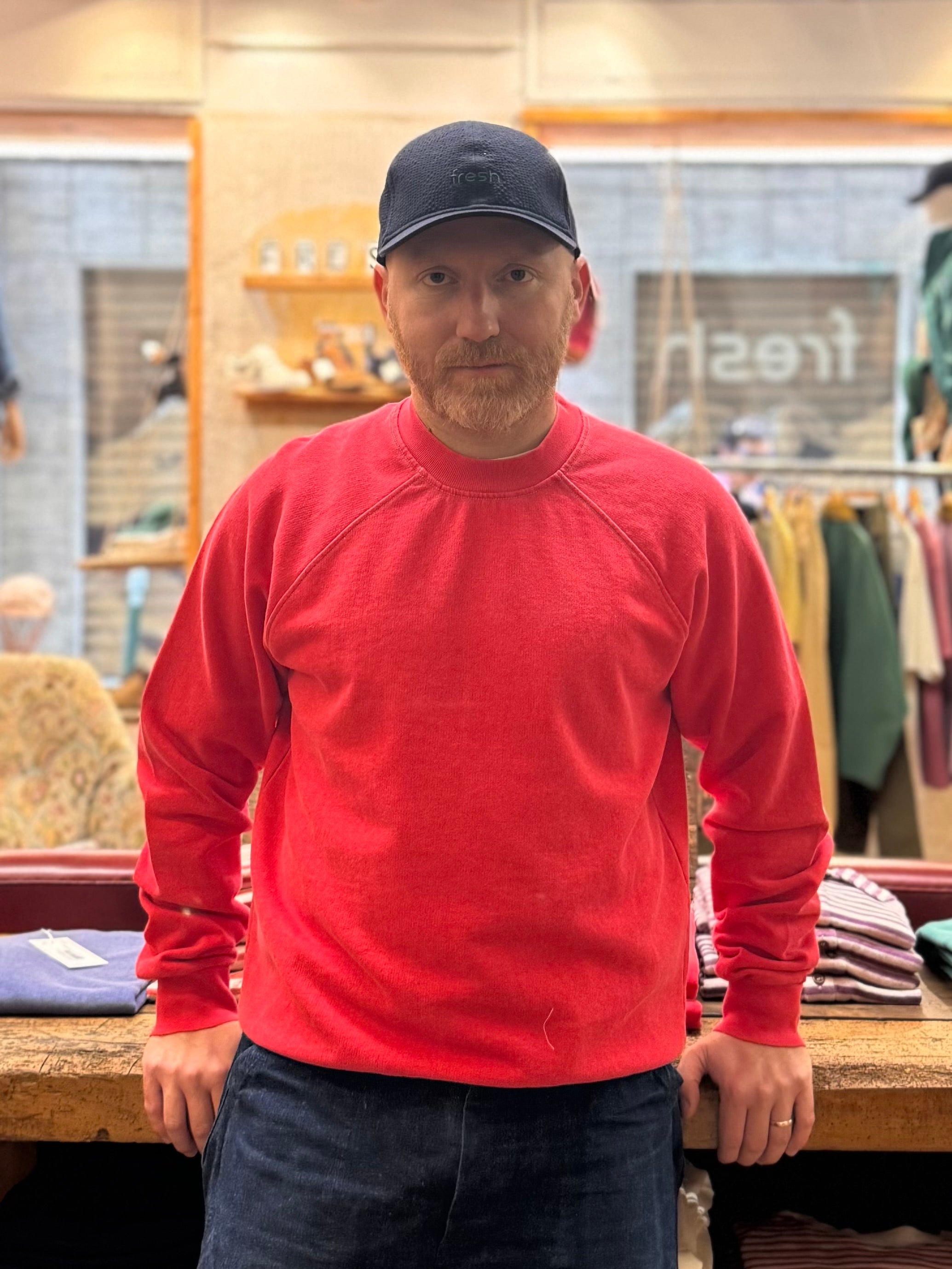 FRESH Billie Plated Cotton Sweatshirt in Real Red