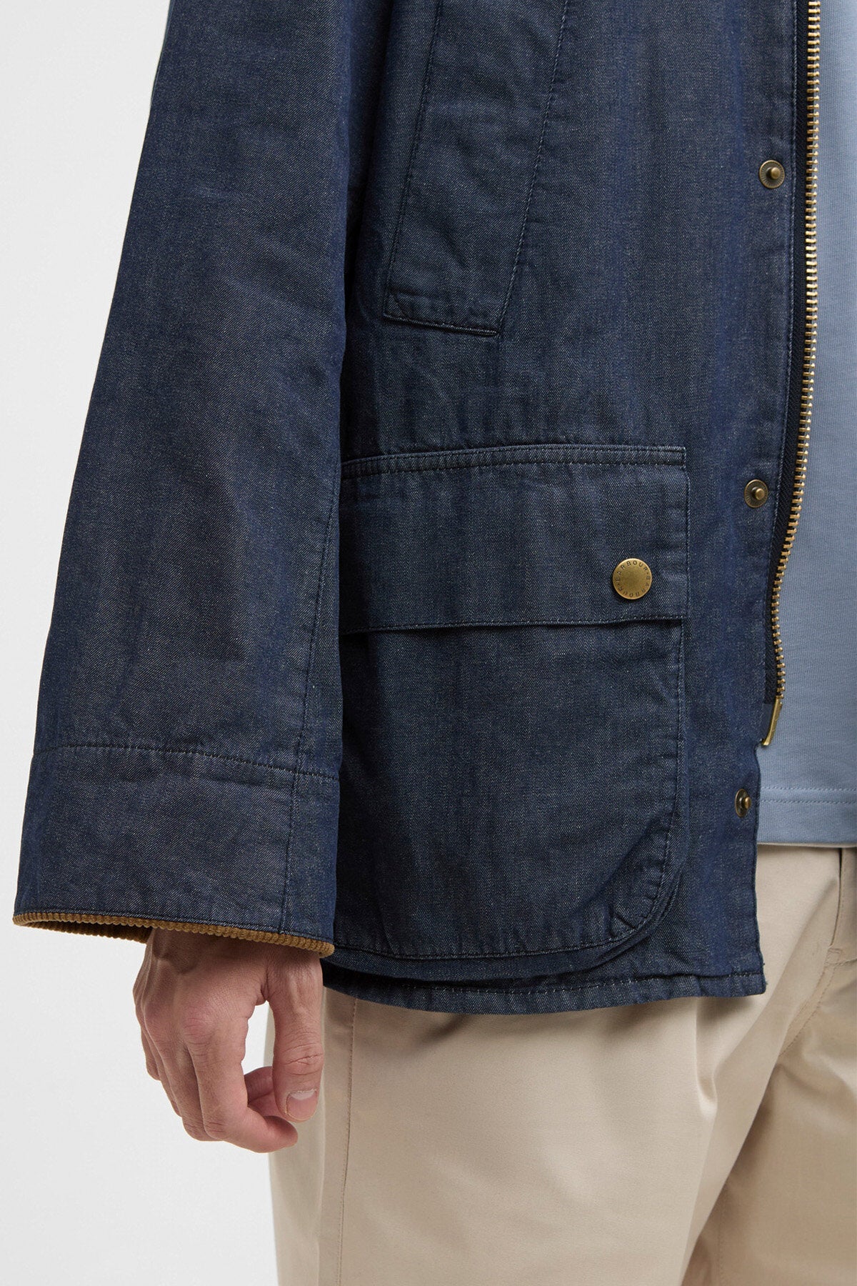 BARBOUR Os Bedale Denim Casual Jacket Outerwear Indigo
