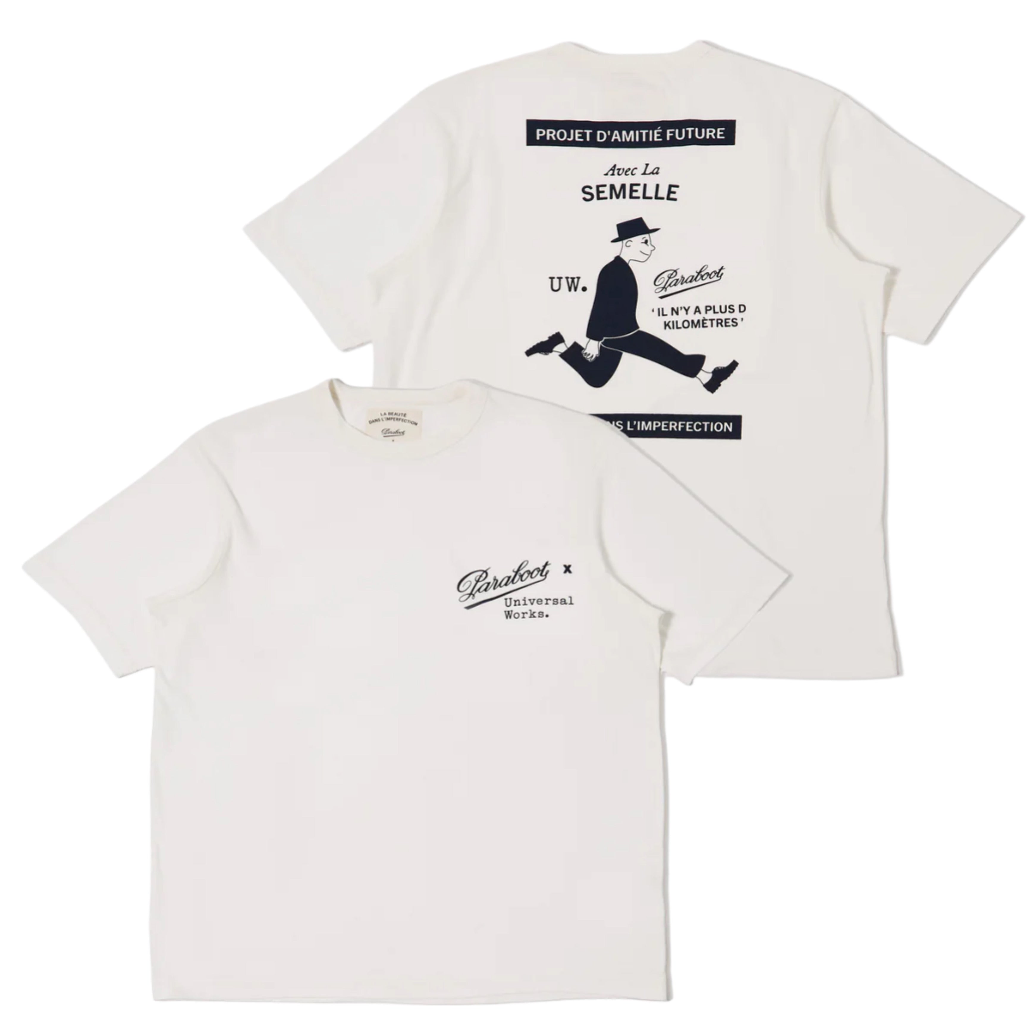 PARABOOT x Universal Works Ecru Single Jersey Print Tee