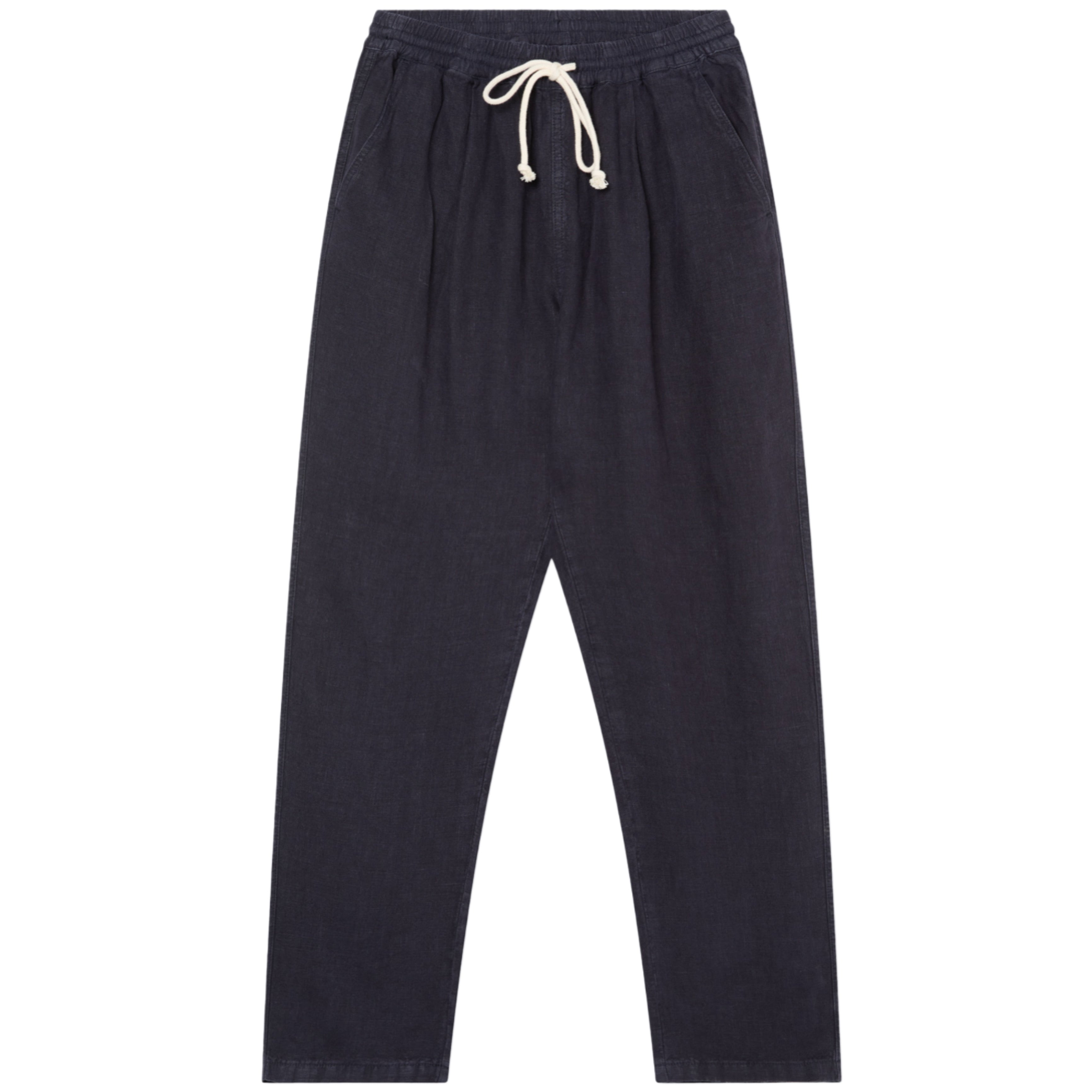 LA PAZ Ponte Trousers in Dark Navy Linen