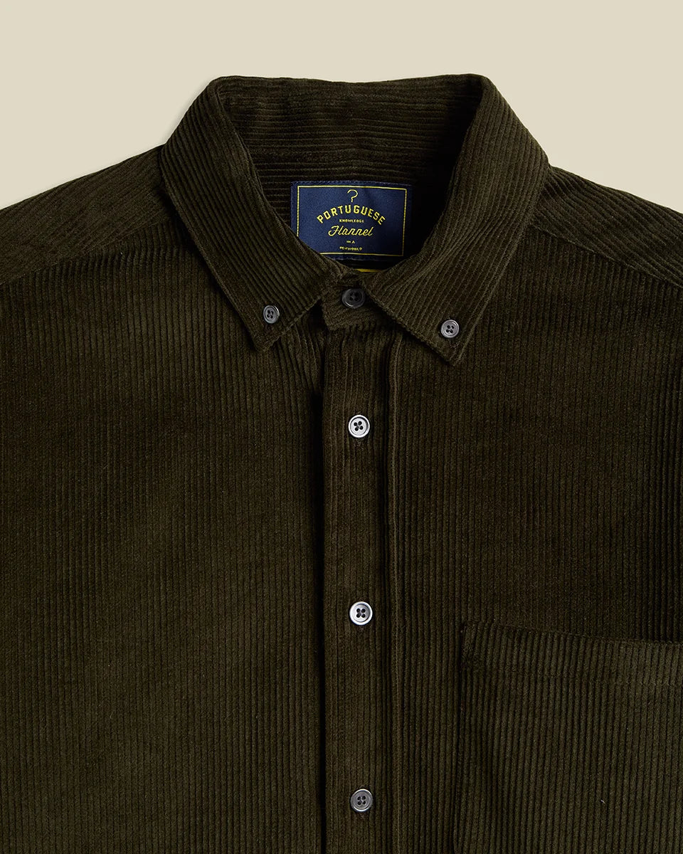 PORTUGUESE FLANNEL Lobo Olive Corduroy Shirt