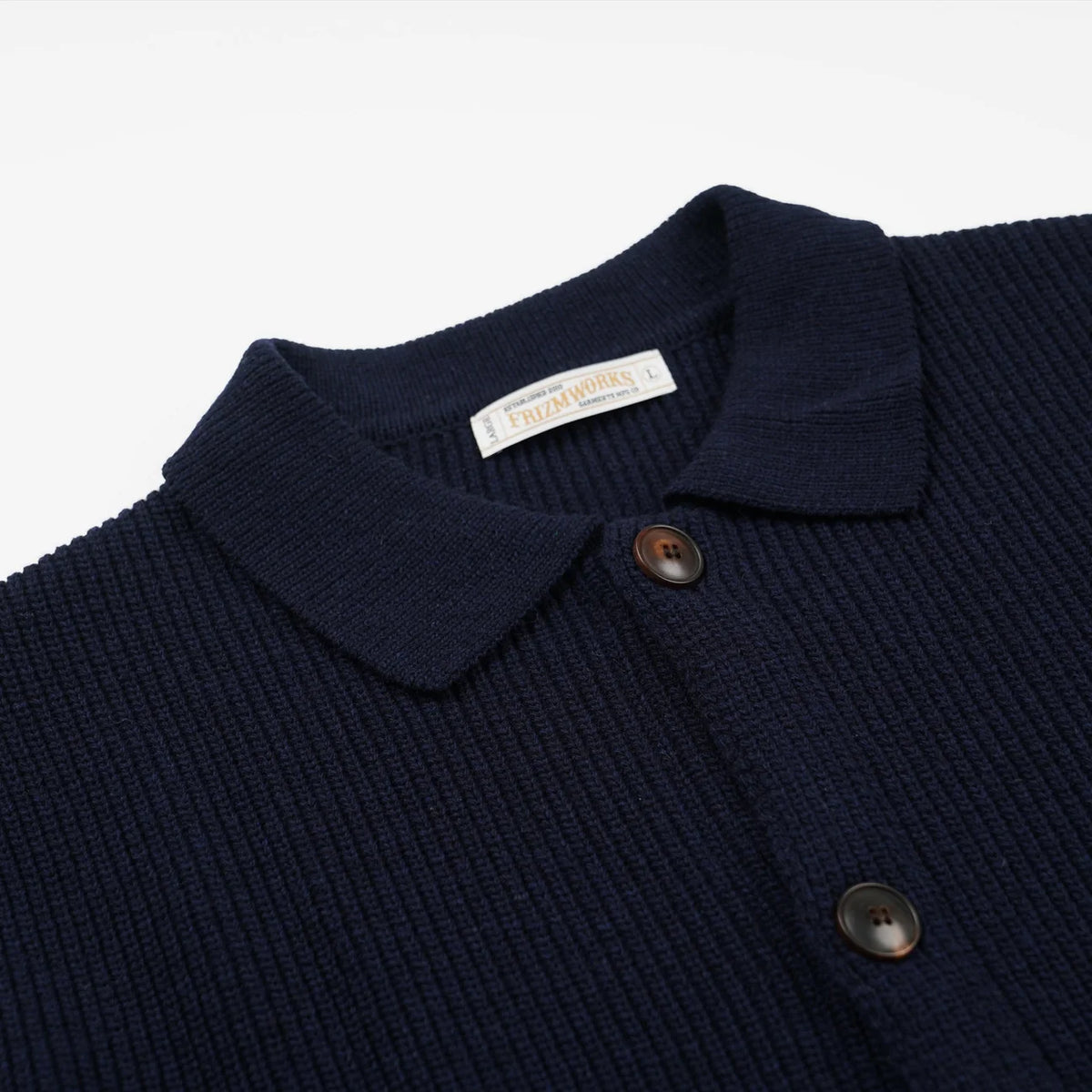 FRIZMWORKS Ultra Heavyweight Collar Cardigan Navy