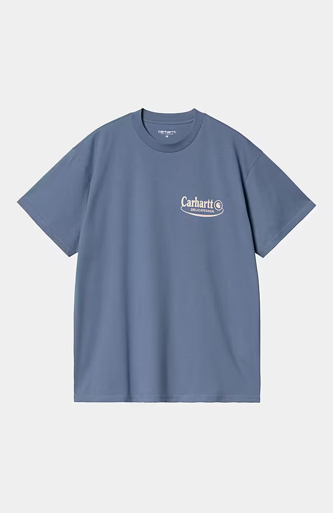 CARHARTT WIP S/S Catalogue T-Shirt Blue Iris Air Pink
