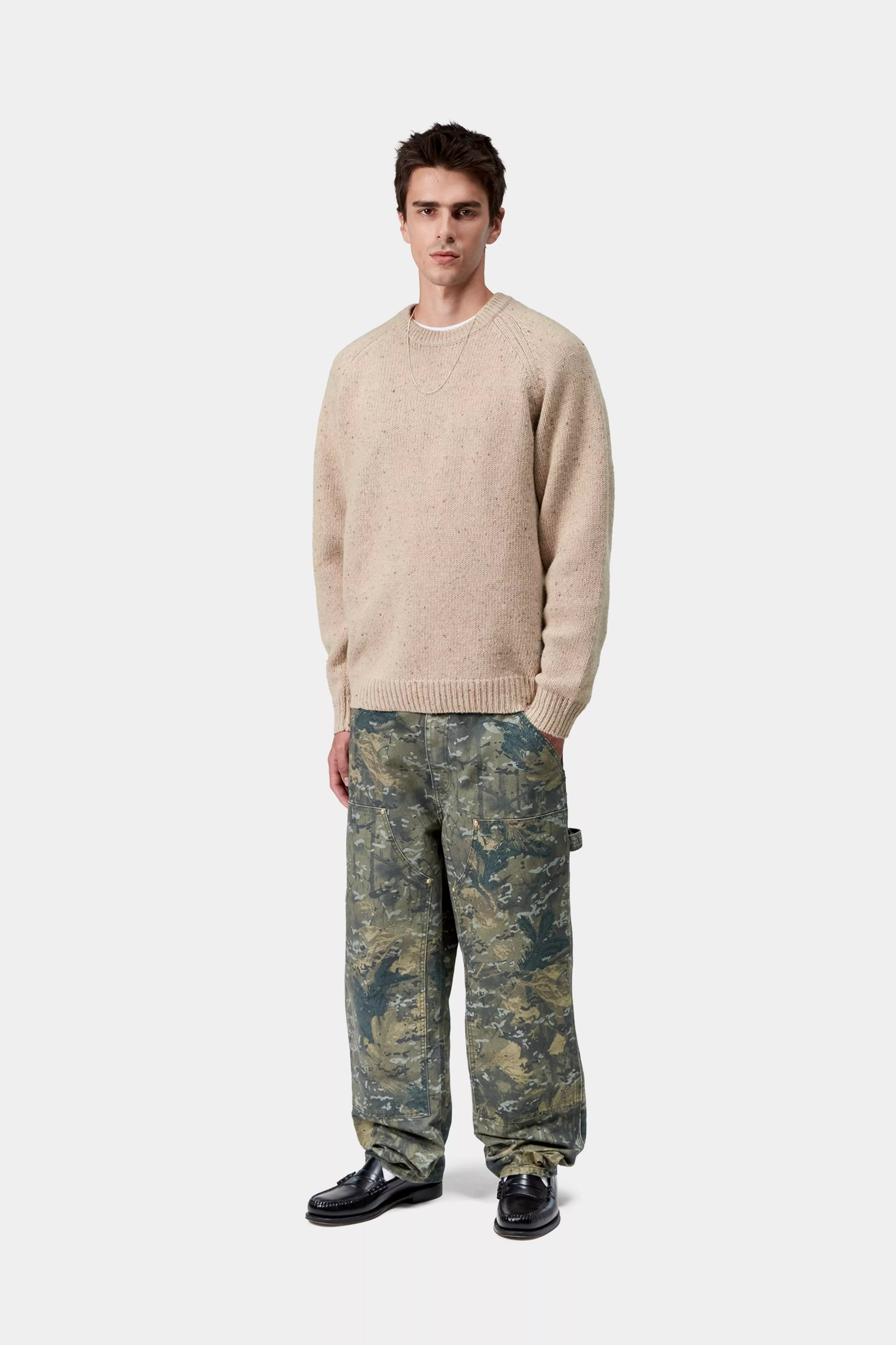 CARHARTT WIP Anglistic Sweater Speckled Fleur De Sel