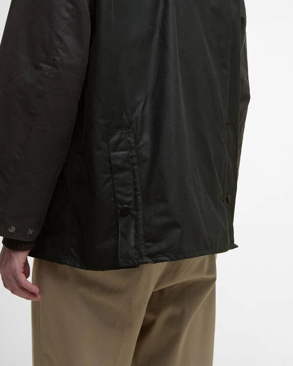 BARBOUR Patchwork Oversized Bedale Waxed Jacket Sage Multi