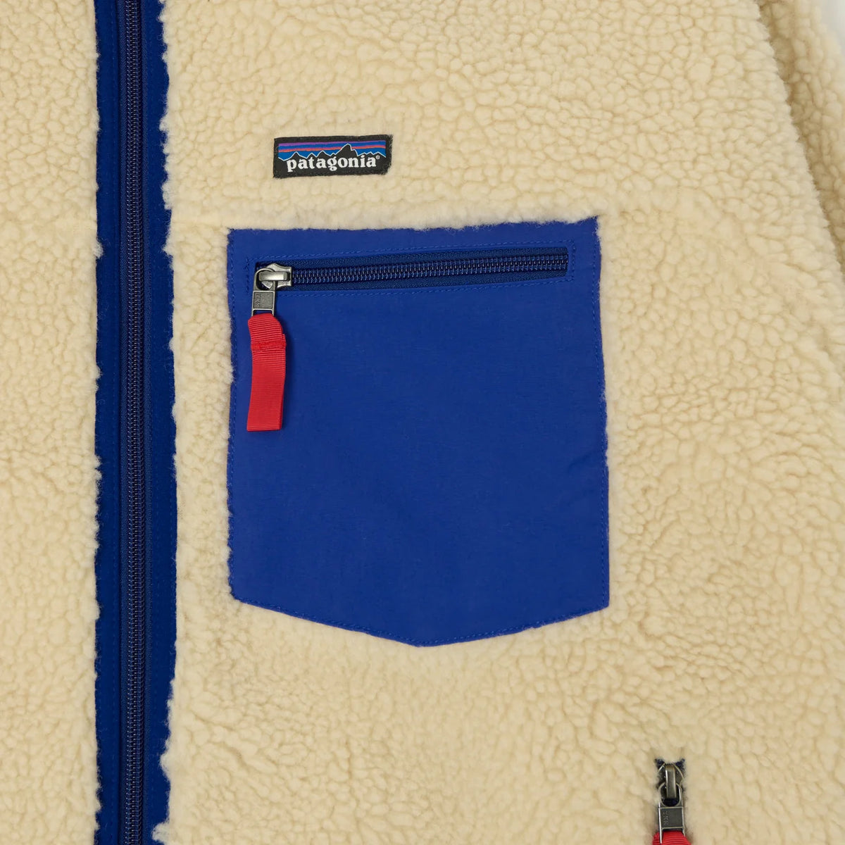 PATAGONIA Men's Classic Retro-X® Fleece Jacket Dark Natural White Cobalt