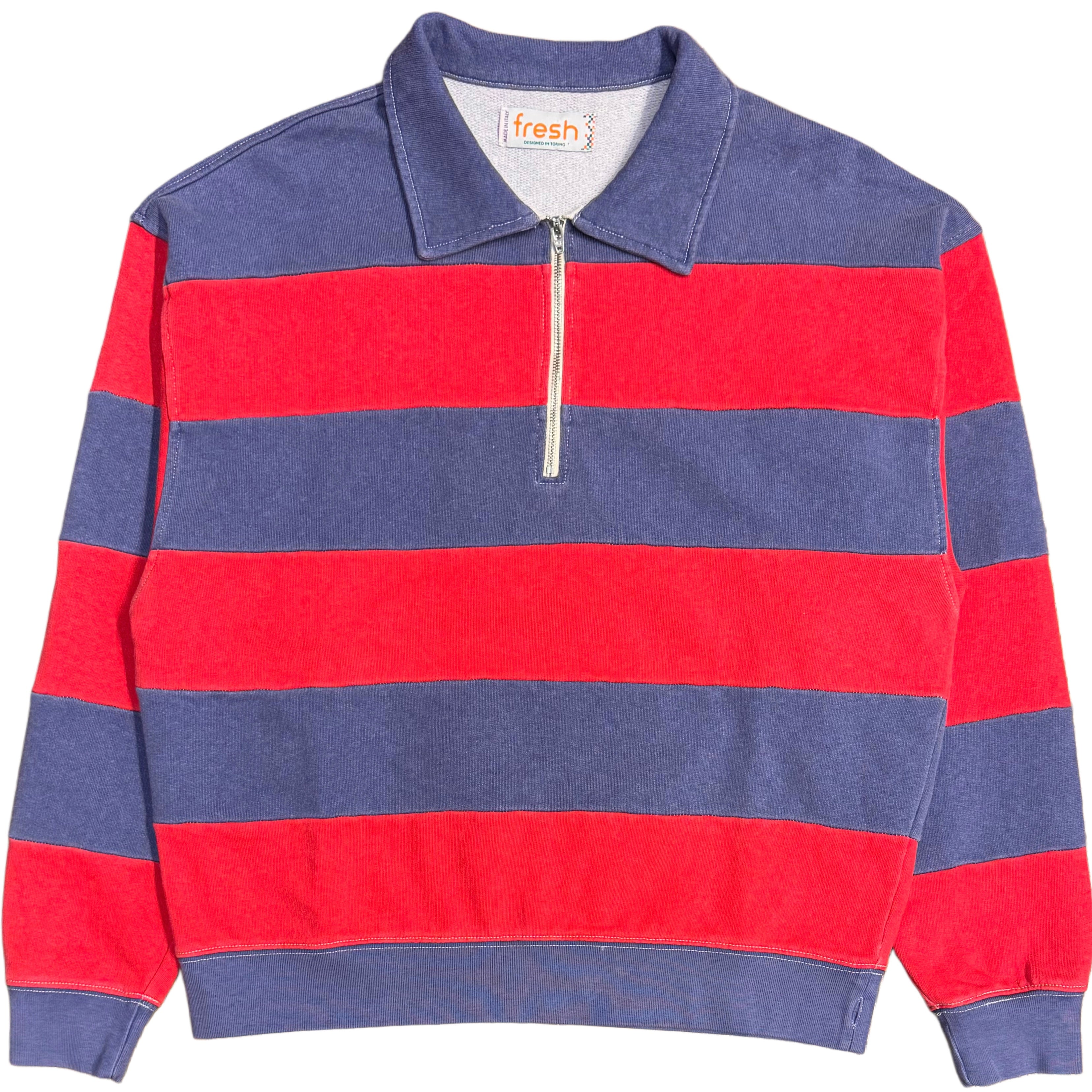 FRESH Chick Polo Sweatshirt in Blue and Red