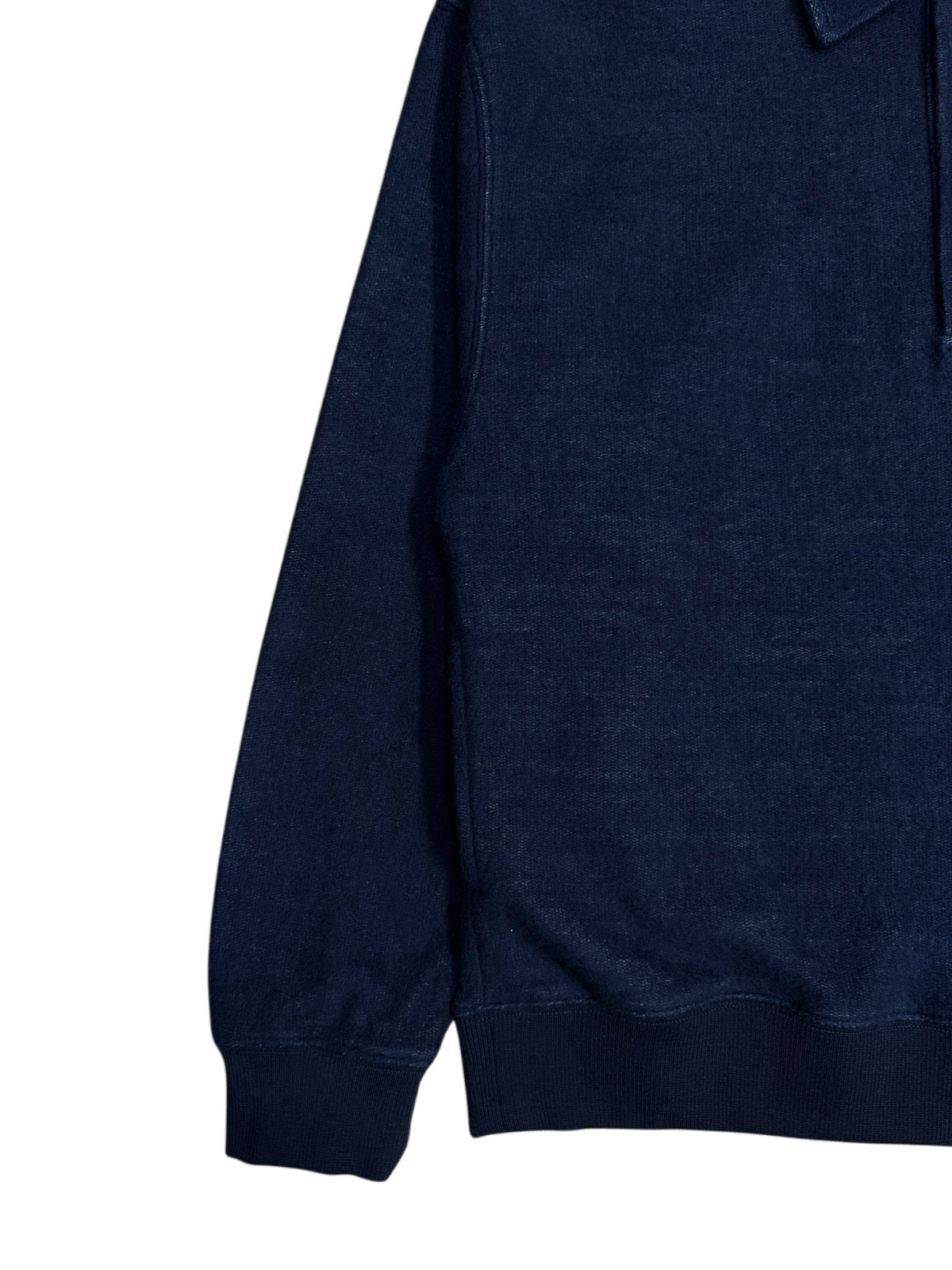 Pull polo en bambou FRESH bleu indigo