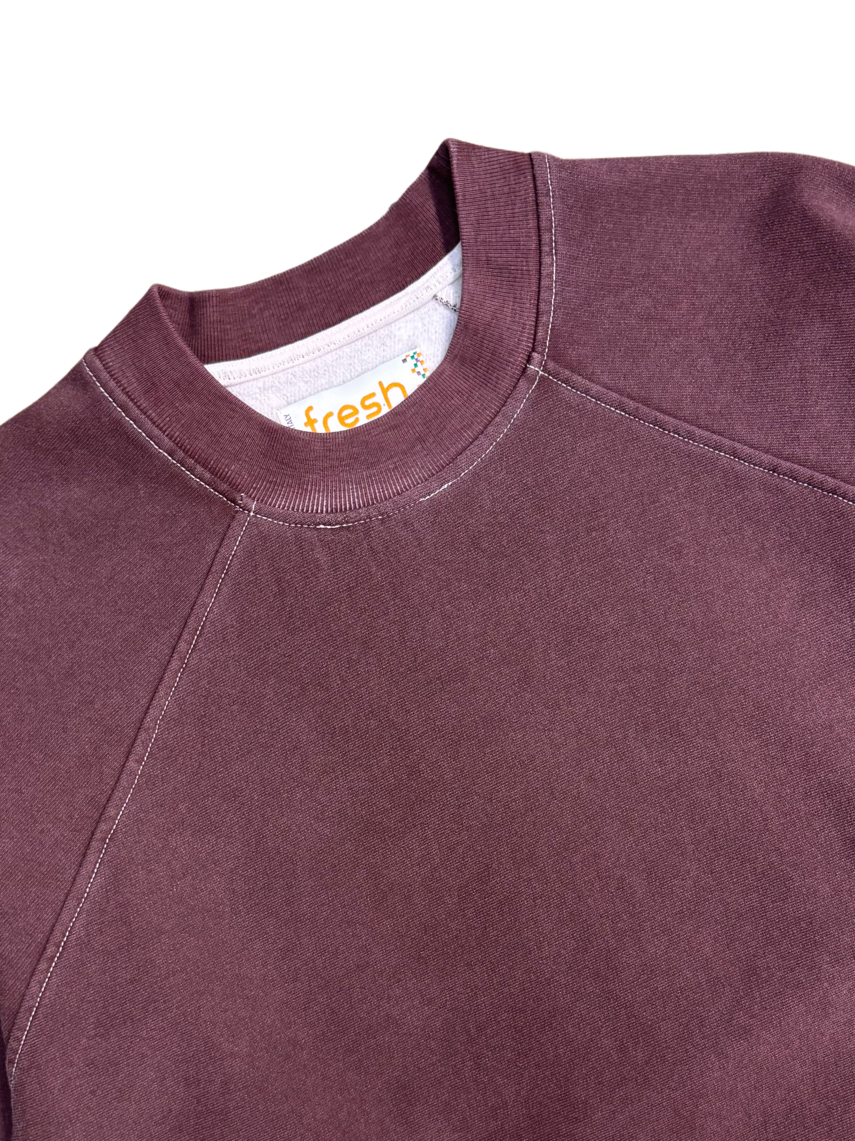 FRESH Billie Plated Cotton Sweatshirt in Bordeaux
