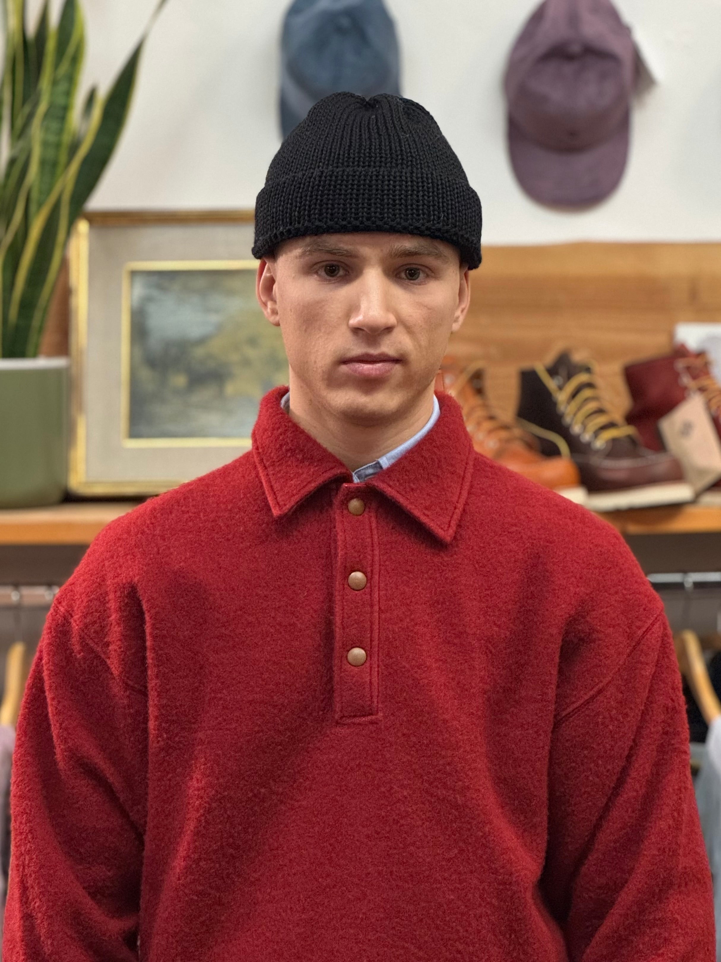 FRESH Bamboo Polo Sweater In Red