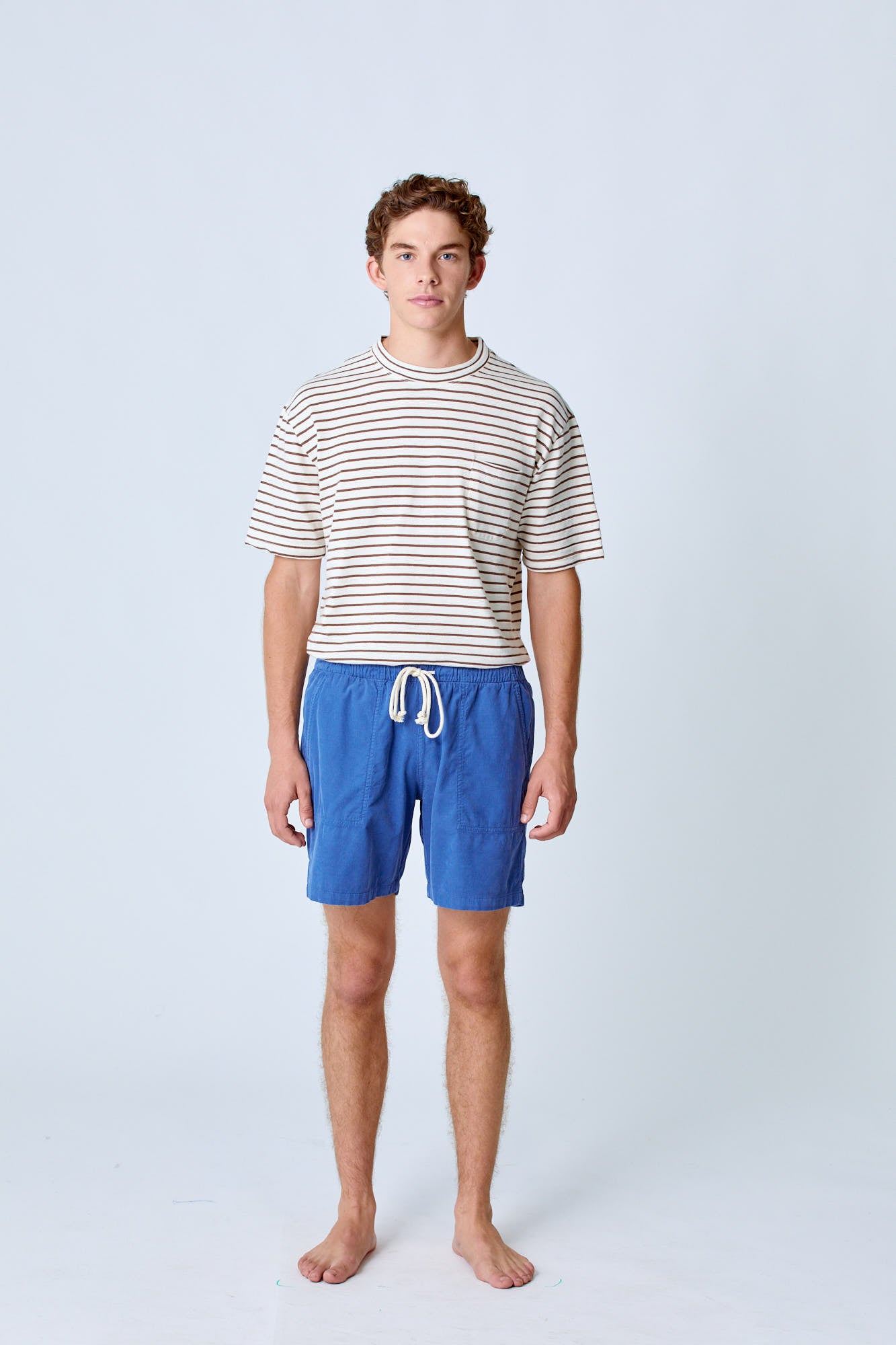 LA PAZ Formigal Shorts In Indigo Baby Corduroy