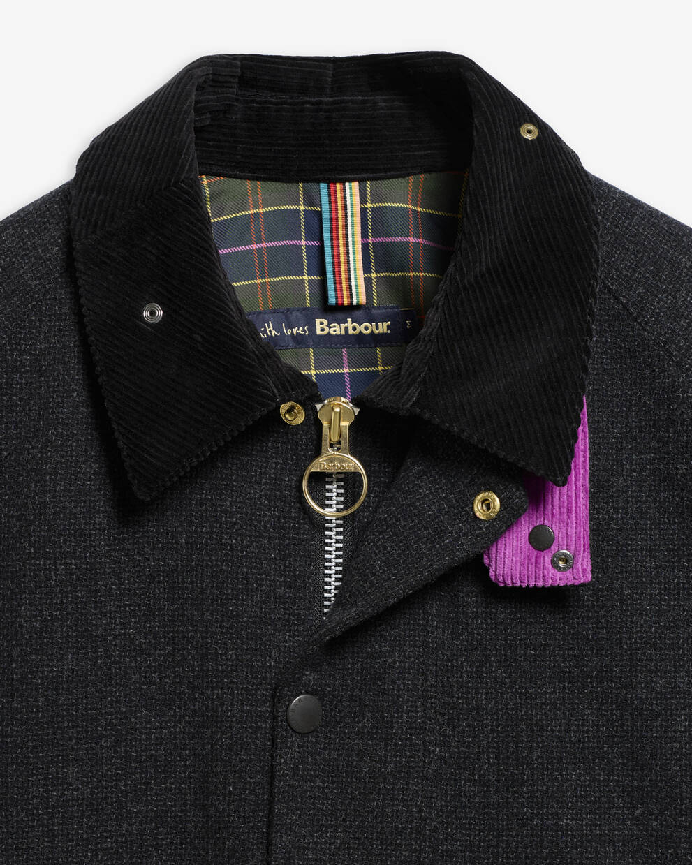 BARBOUR x Paul Smith Barbour Charcoal Transport Wool Jacket
