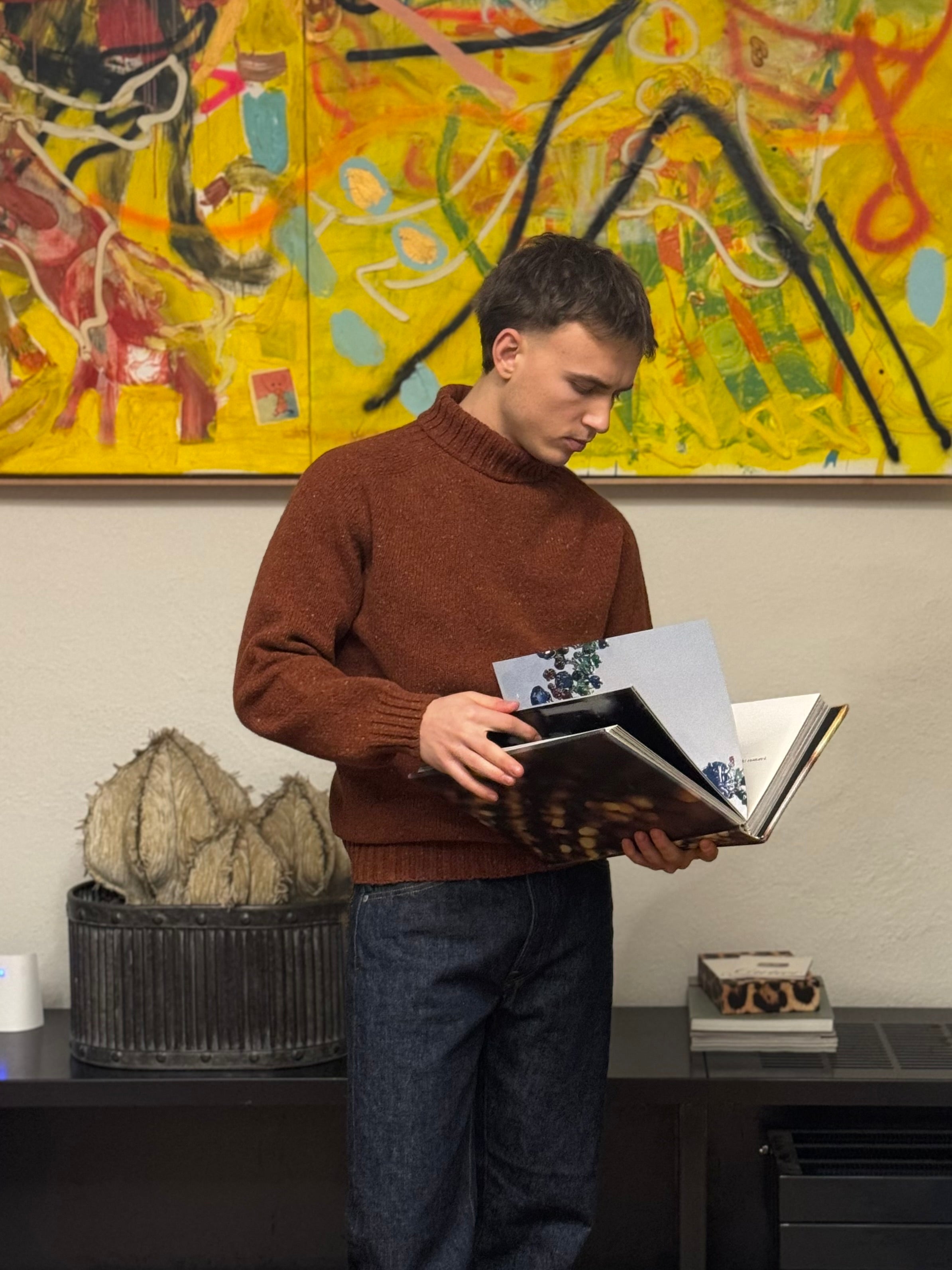 FRESH Mike Donegal Wool Turtleneck Sweater In Rhum