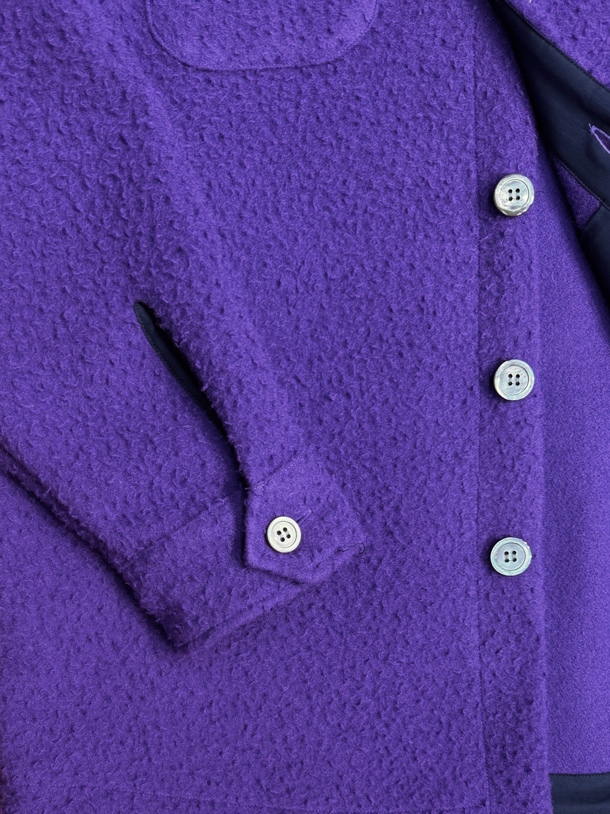 FRESH Casentino Wool Overshirt in Purple