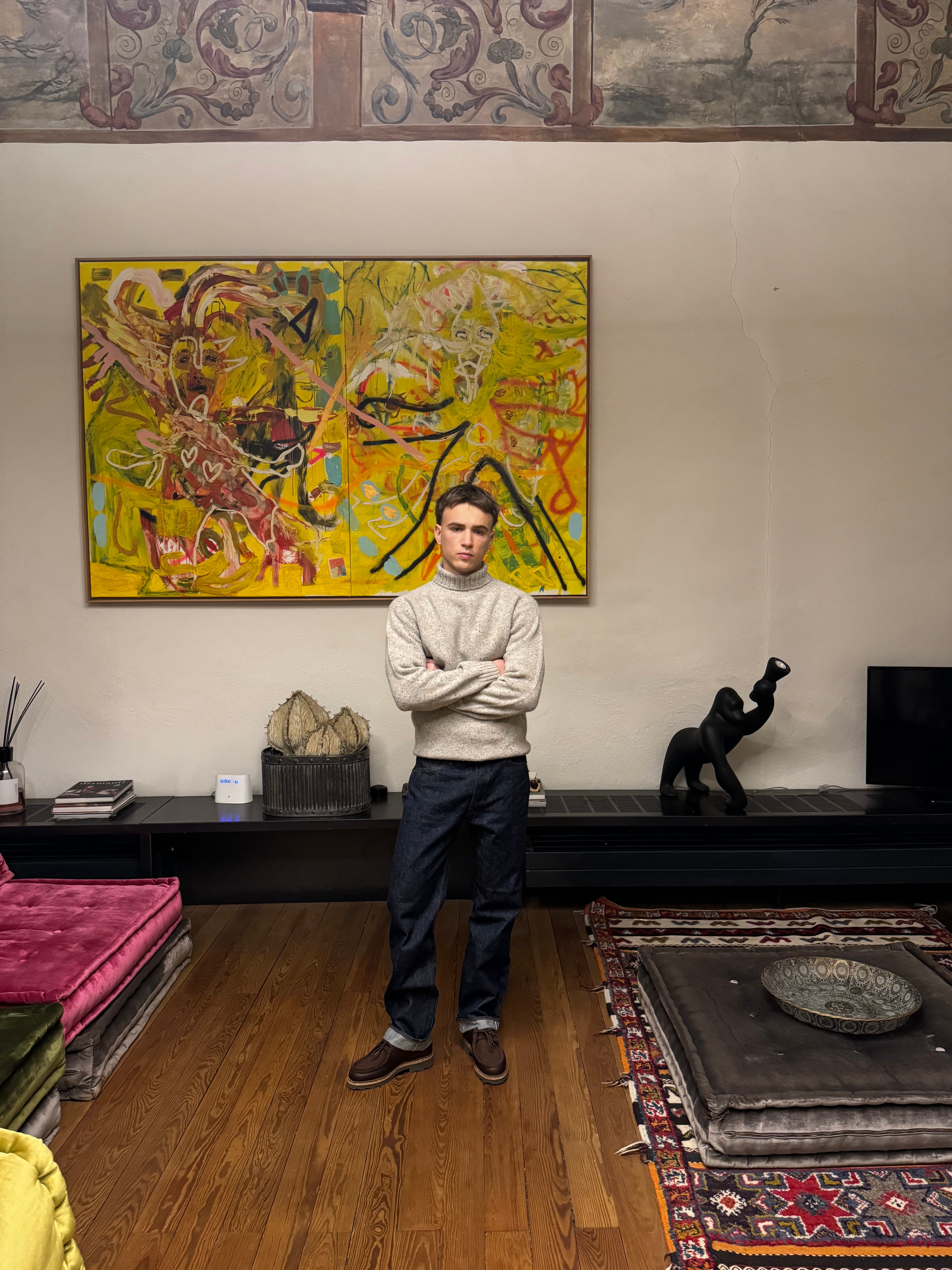 FRESH Mike Donegal Wool Turtleneck Sweater In Mull