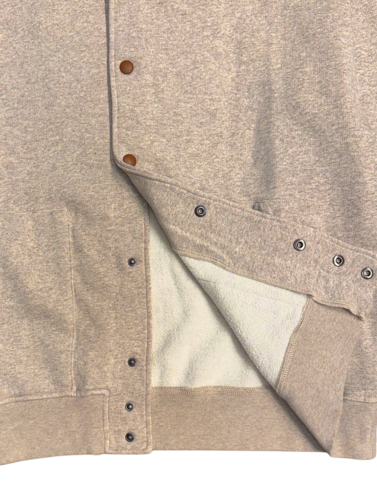 FRESH Harvard Bomber Sweatshirt in Sand