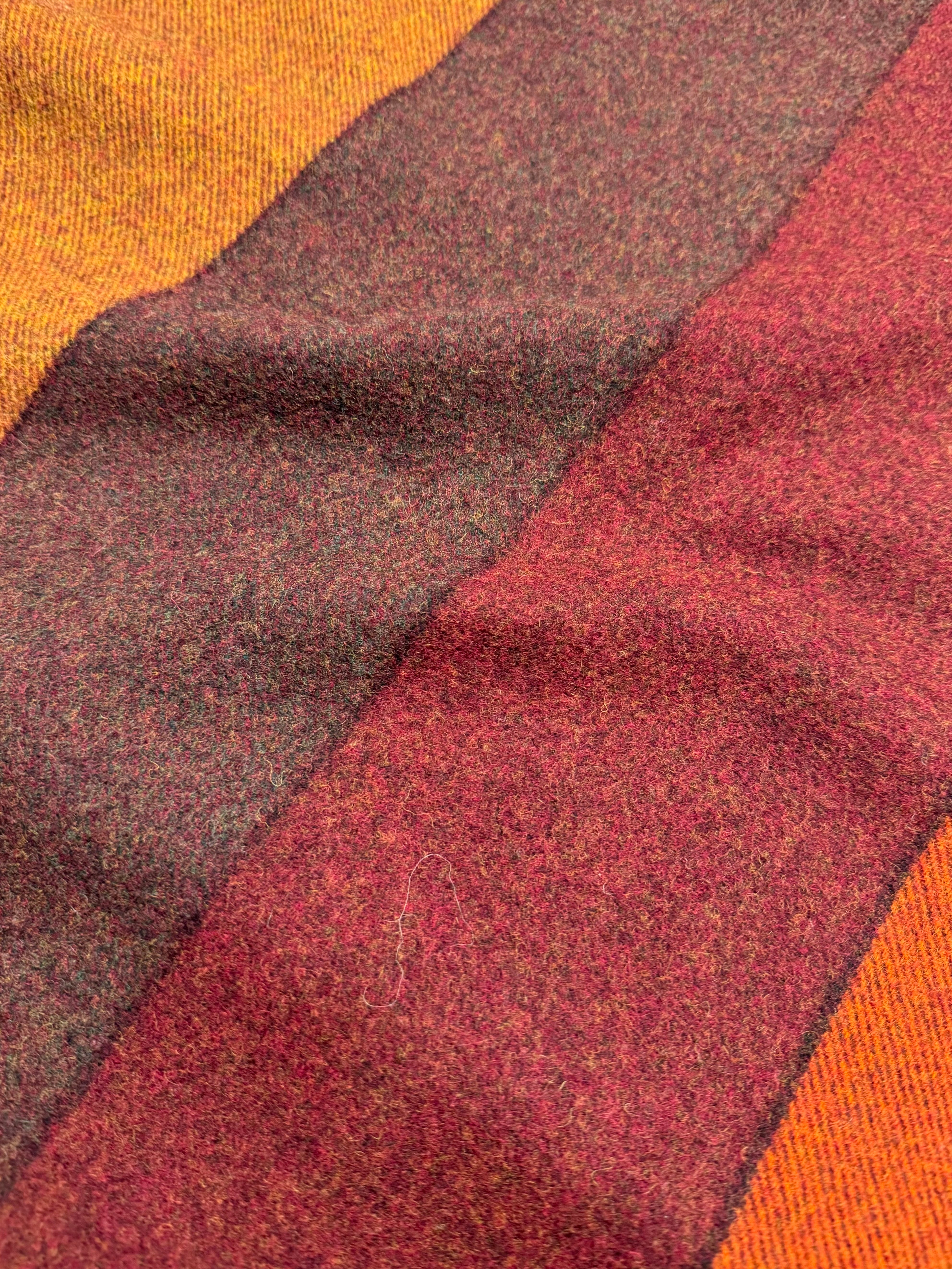 FRESH Striped Orange Wool Scarf