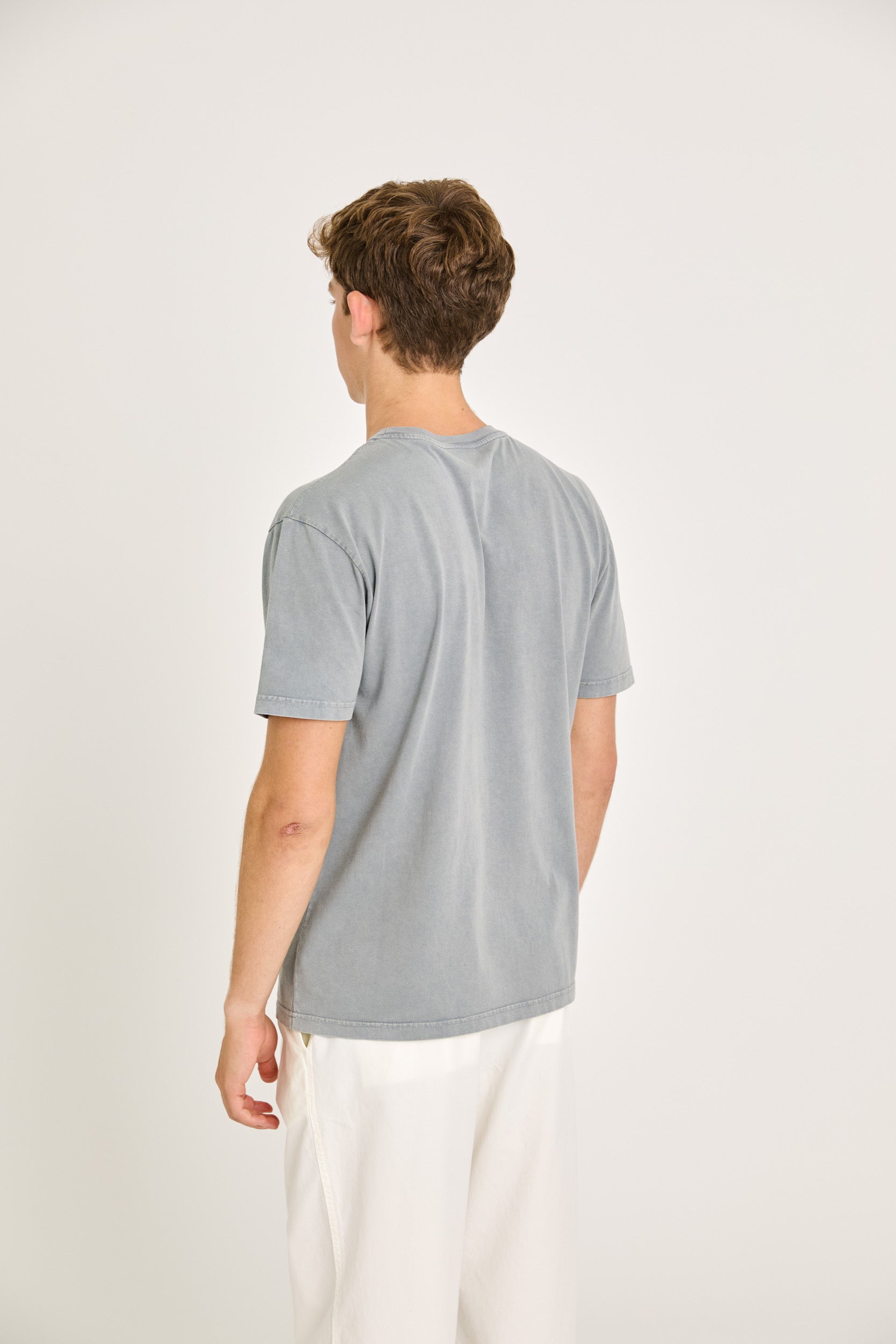 LA PAZ Dantas T-Shirt In Smoked Pearl With Pale Yellow Logo