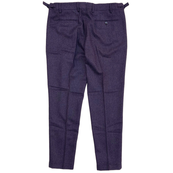 FRESH Wool Pleated Chino Pants In Purple