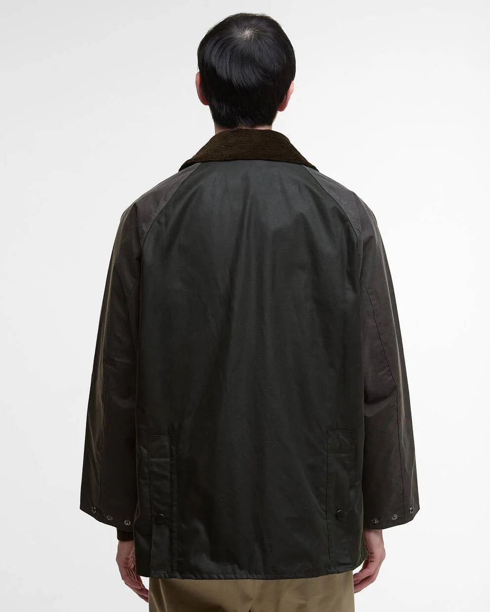 BARBOUR Patchwork Oversized Bedale Waxed Jacket Sage Multi