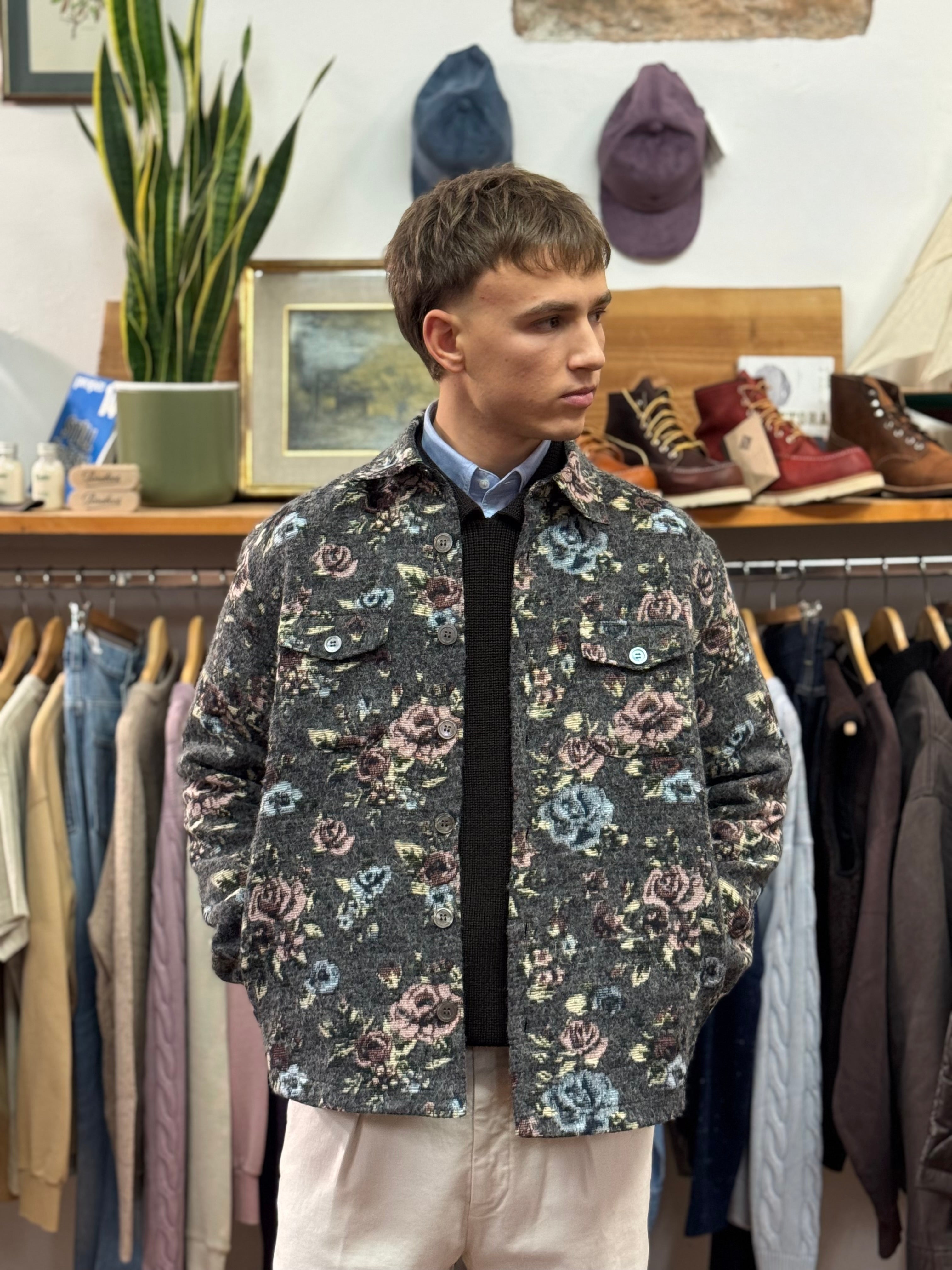 FRESH Flowers Jacquard Overshirt