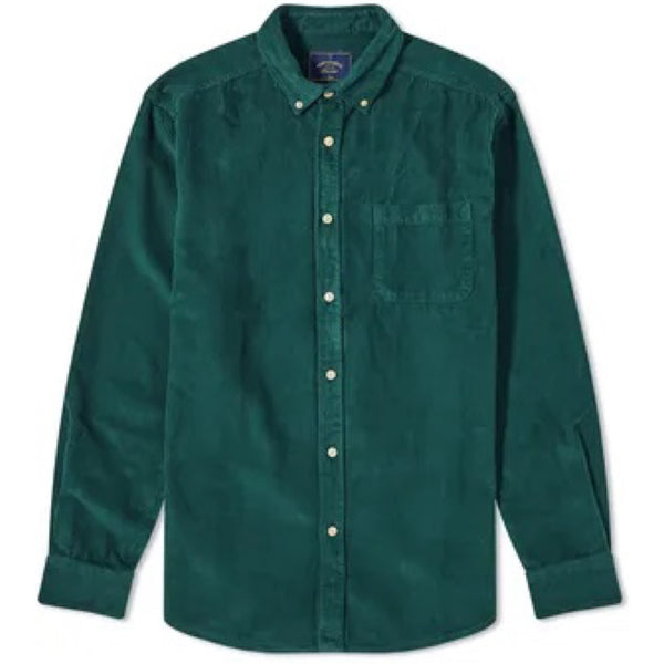 PORTUGUESE FLANNEL Lobo Green Corduroy Shirt