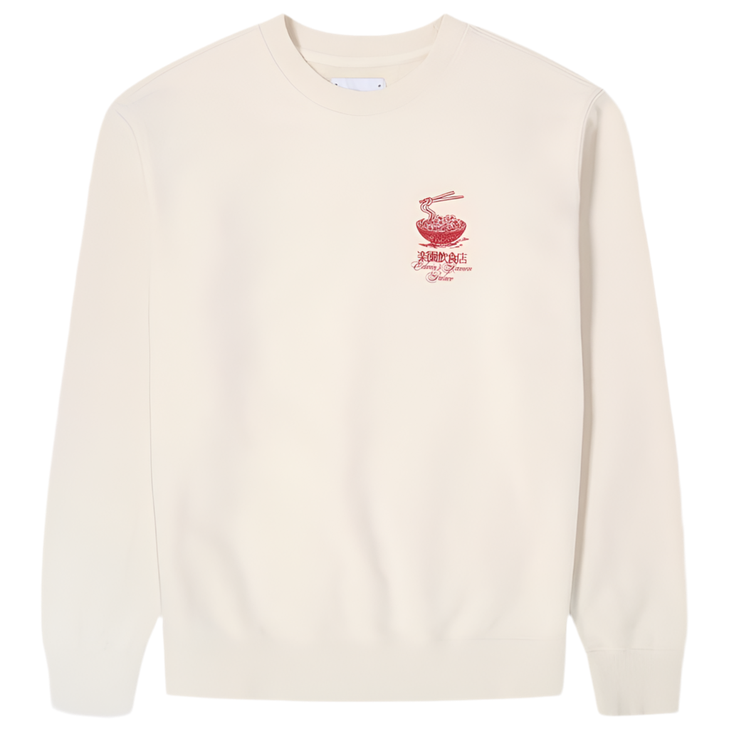 EDWIN Ramen Palace Sweat Whisper Bianco