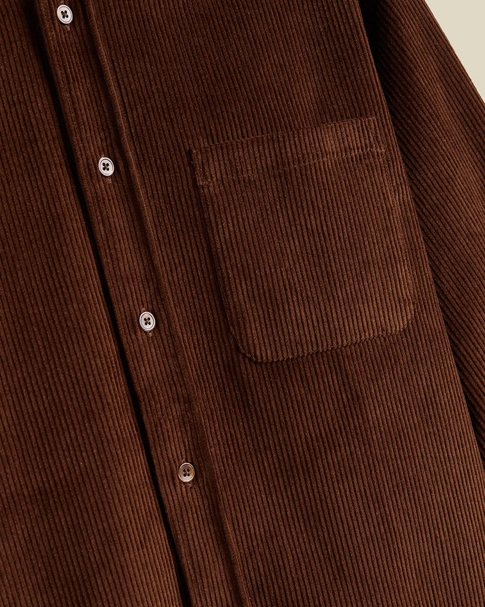 PORTUGUESE FLANNEL Lobo Brown Corduroy Shirt