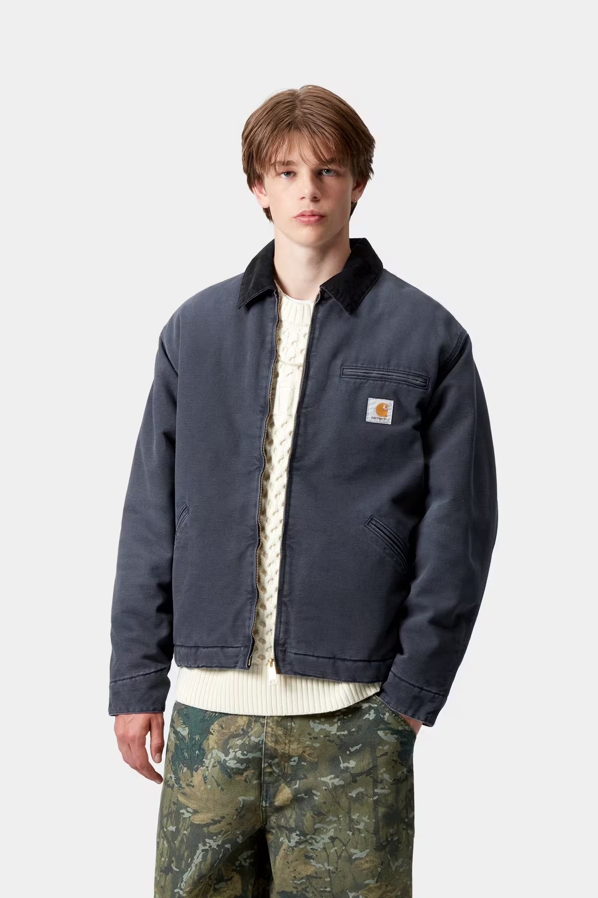 CARHARTT WIP OG Detroit Jacket Dark Navy Black Canvas