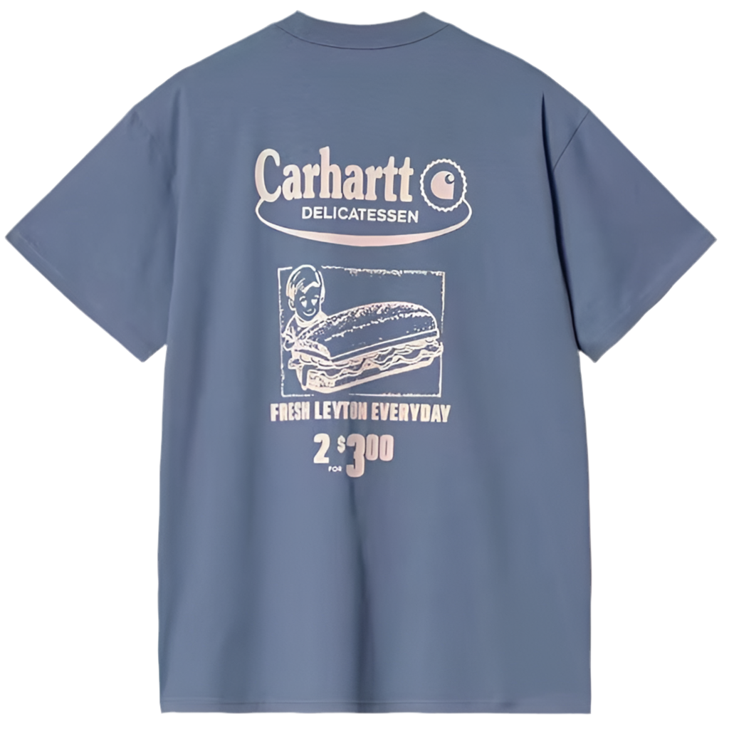 CARHARTT WIP S/S Catalogue T-Shirt Blue Iris Air Pink