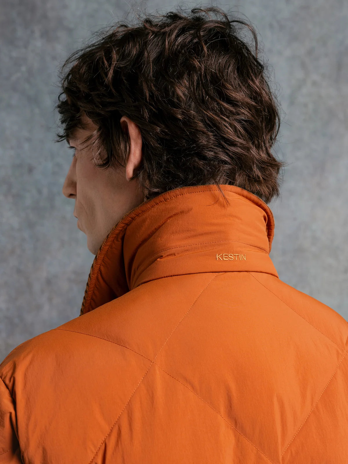 KESTIN Dunbar Jacket in Rust Orange Recycled Nylon
