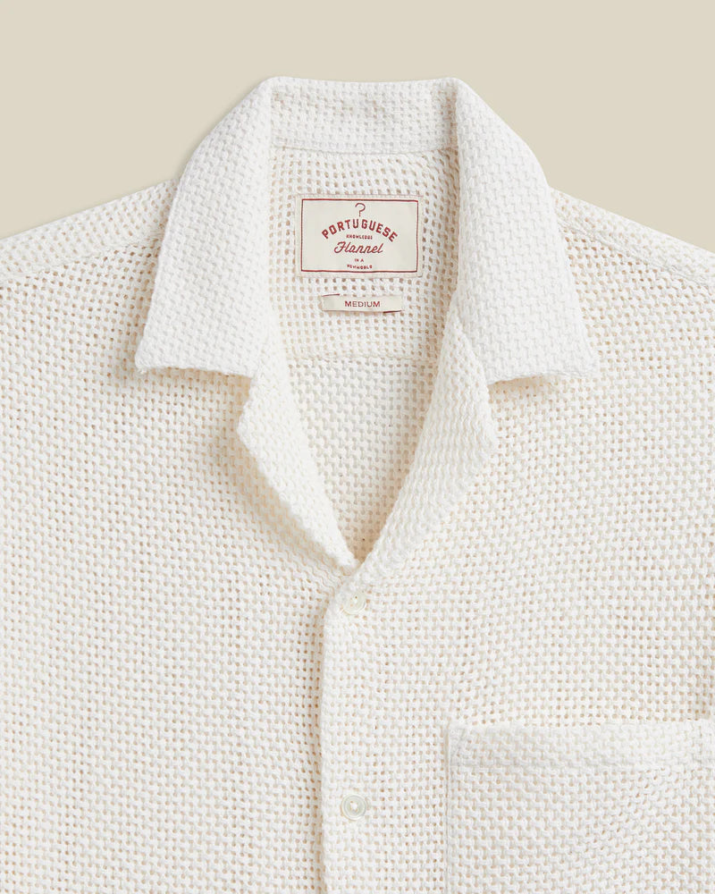 PORTUGUESE FLANNEL Agora White Short Sleeve Shirt