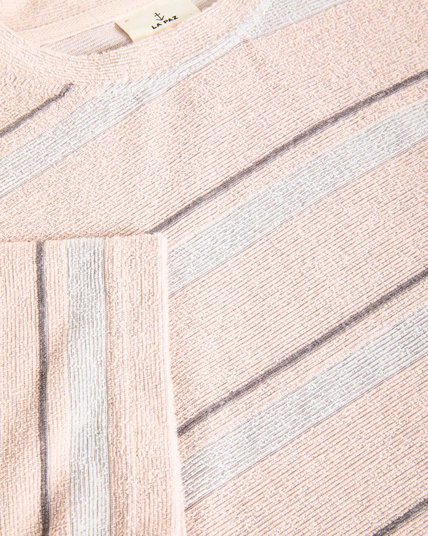 LA PAZ Botelho Terry T-Shirt In Clay Stripes