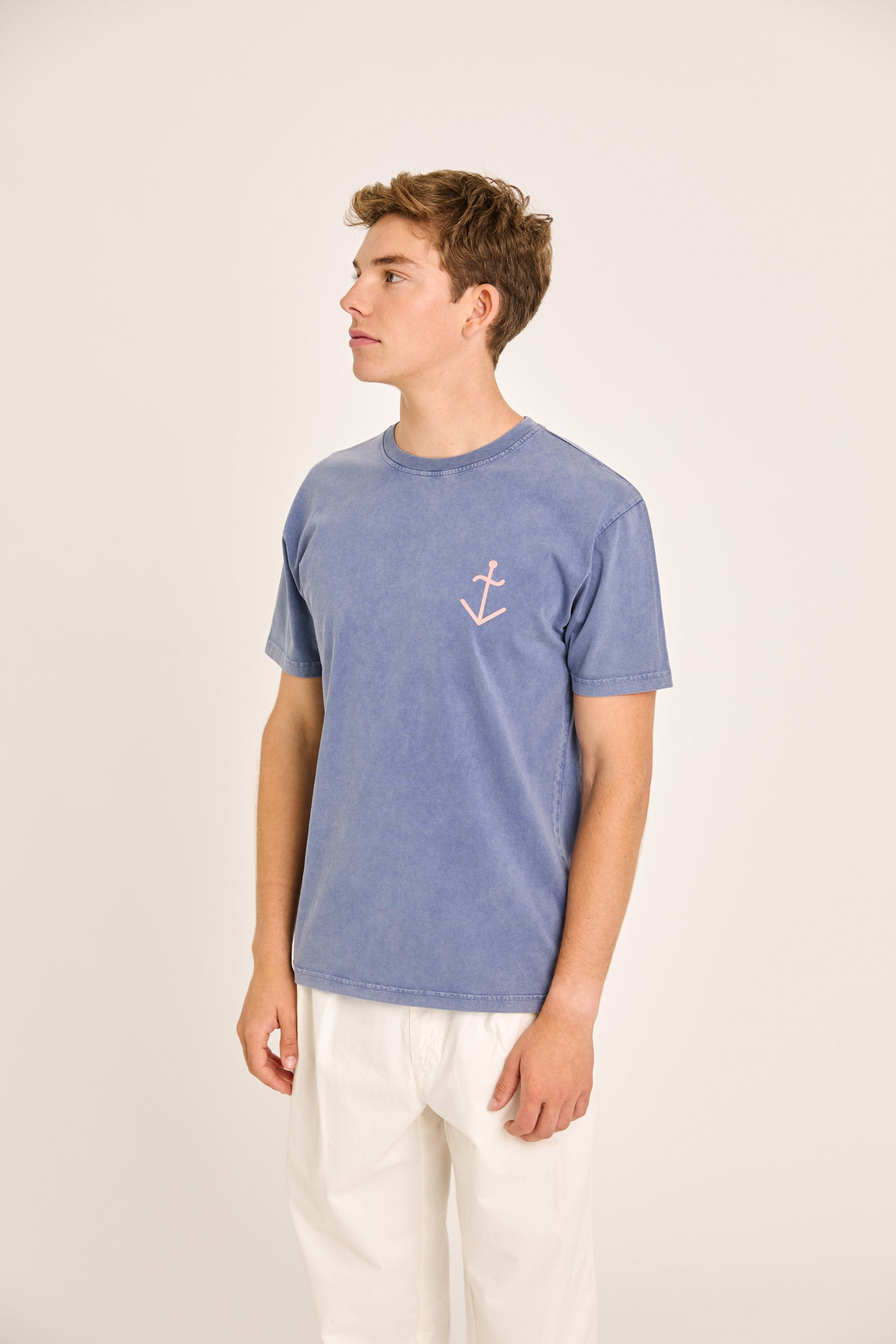 LA PAZ Dantas T-Shirt In Navy With Clay Logo