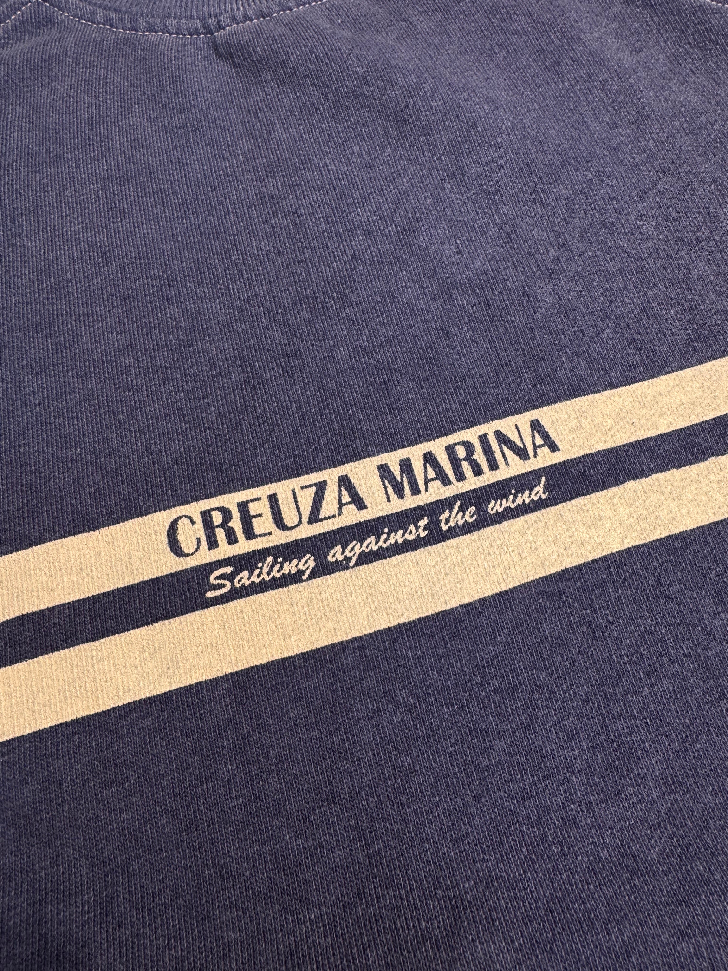 Sweat-shirt en coton bleu Creuza Marina FRESH