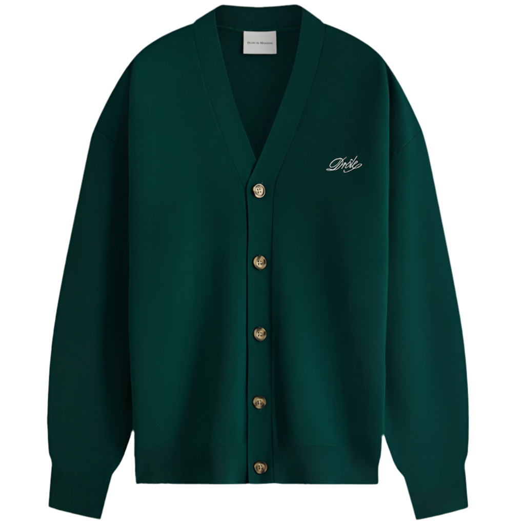 DRÔLE DE MONSIEUR Le Cardigan Drôle Dark Green