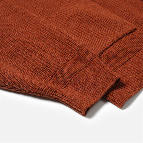 FRIZMWORKS Wool Deck Zip Up Cardigan Brick