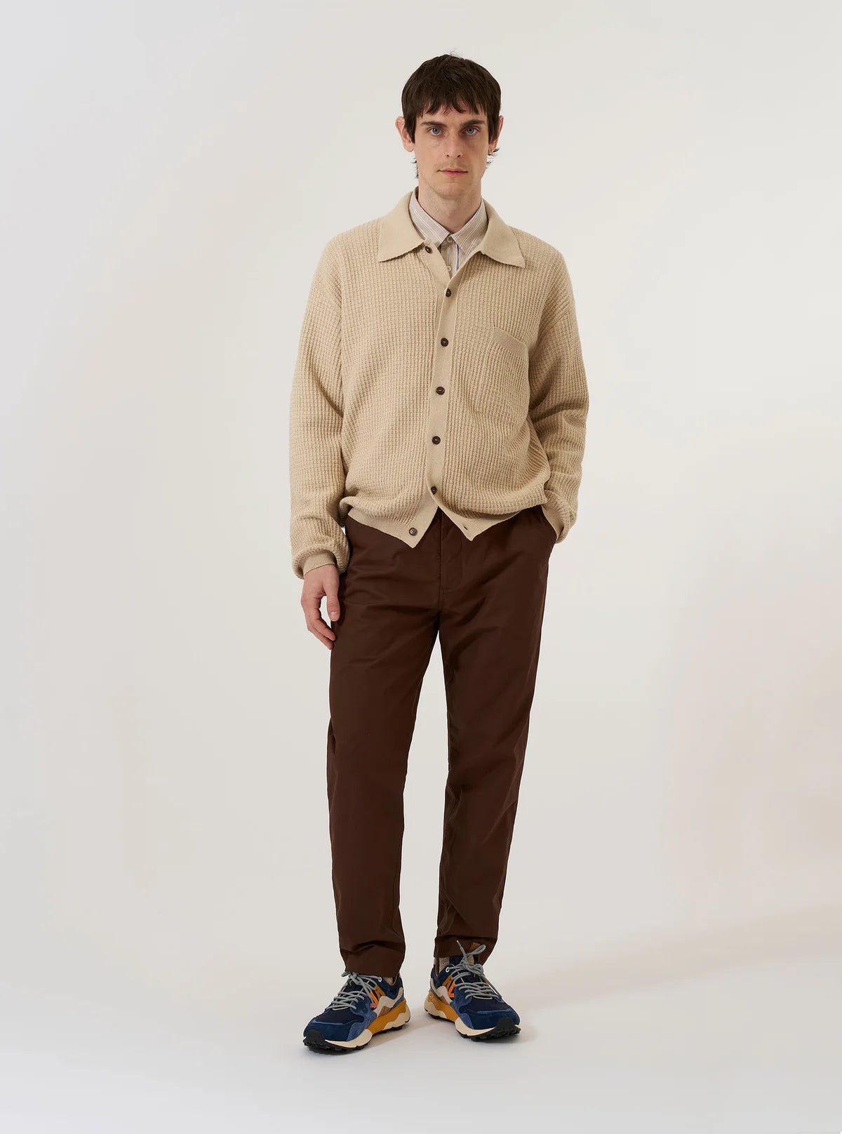 UNIVERSAL WORKS Sand Eco Cotton Knit Jacket