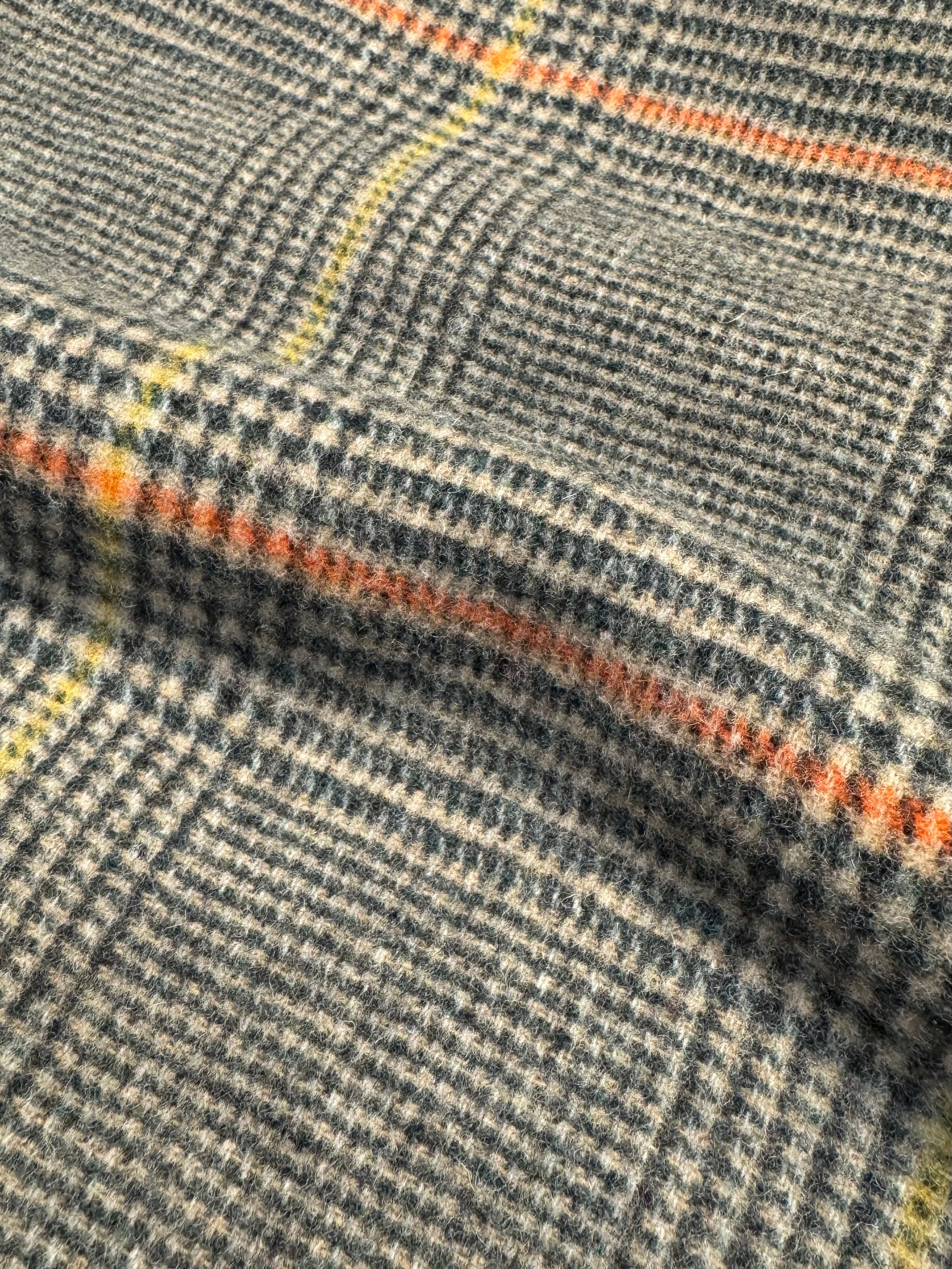 FRESH Beige Orange Yellow Striped Wool Scarf