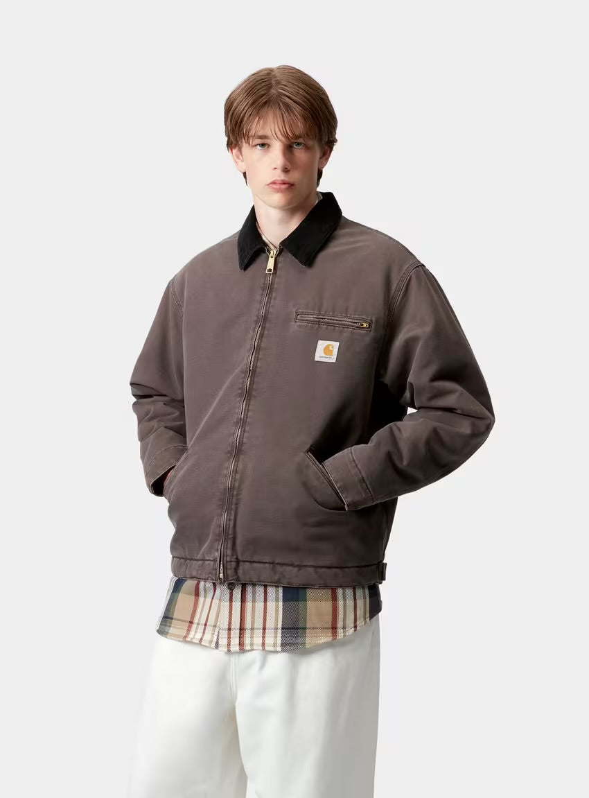 CARHARTT WIP OG Detroit Jacket Tobacco Black Stone Canvas