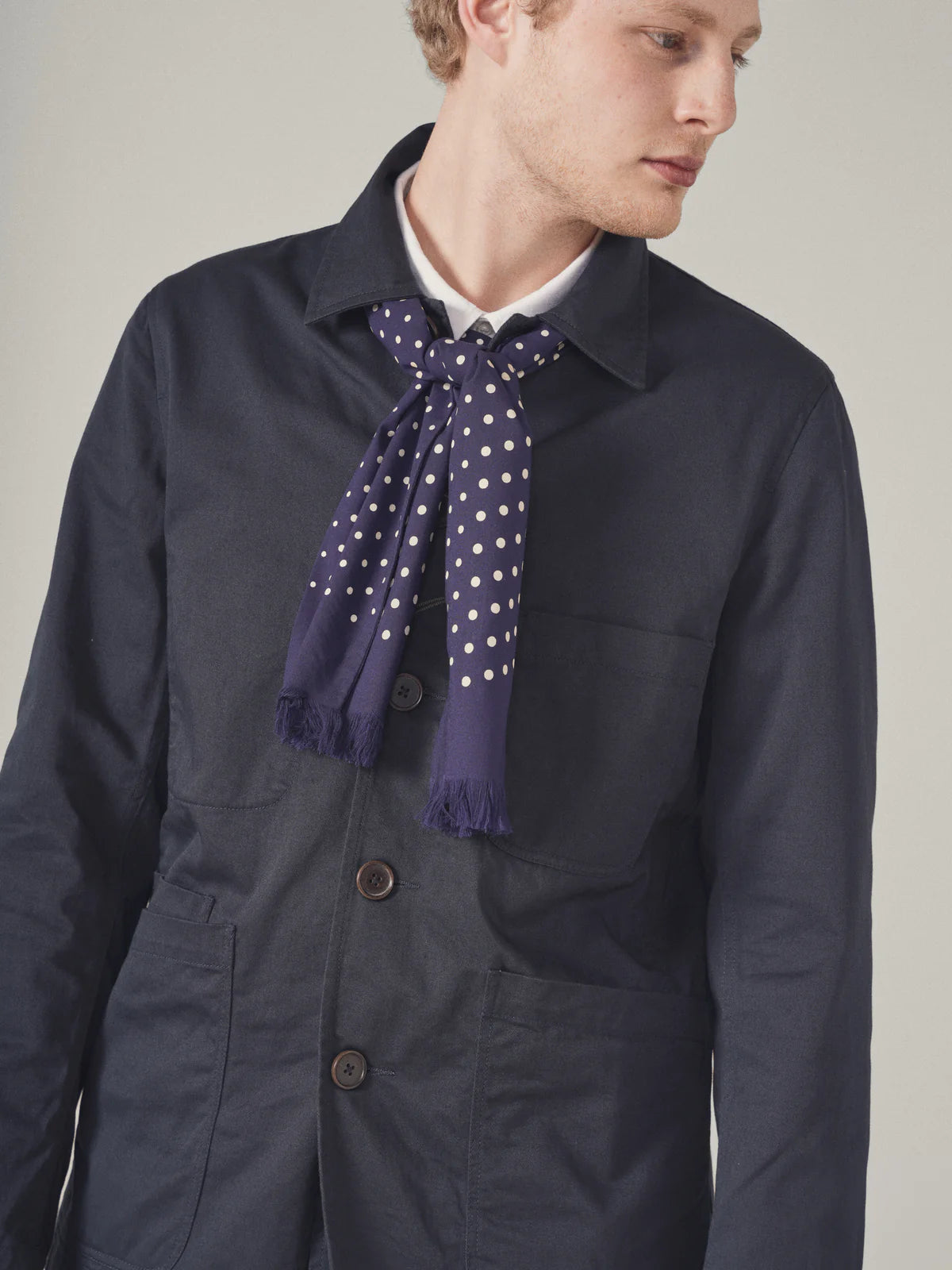 UNIVERSAL WORKS Giacca Bakers in Twill Blu Navy