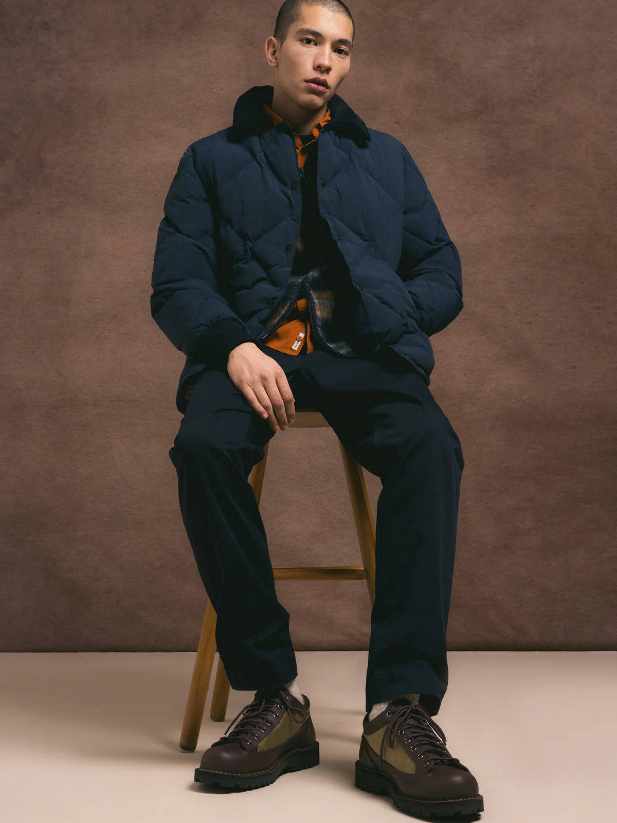 KESTIN Dunbar Padded Jacket in Dark Navy Recycled Nylon