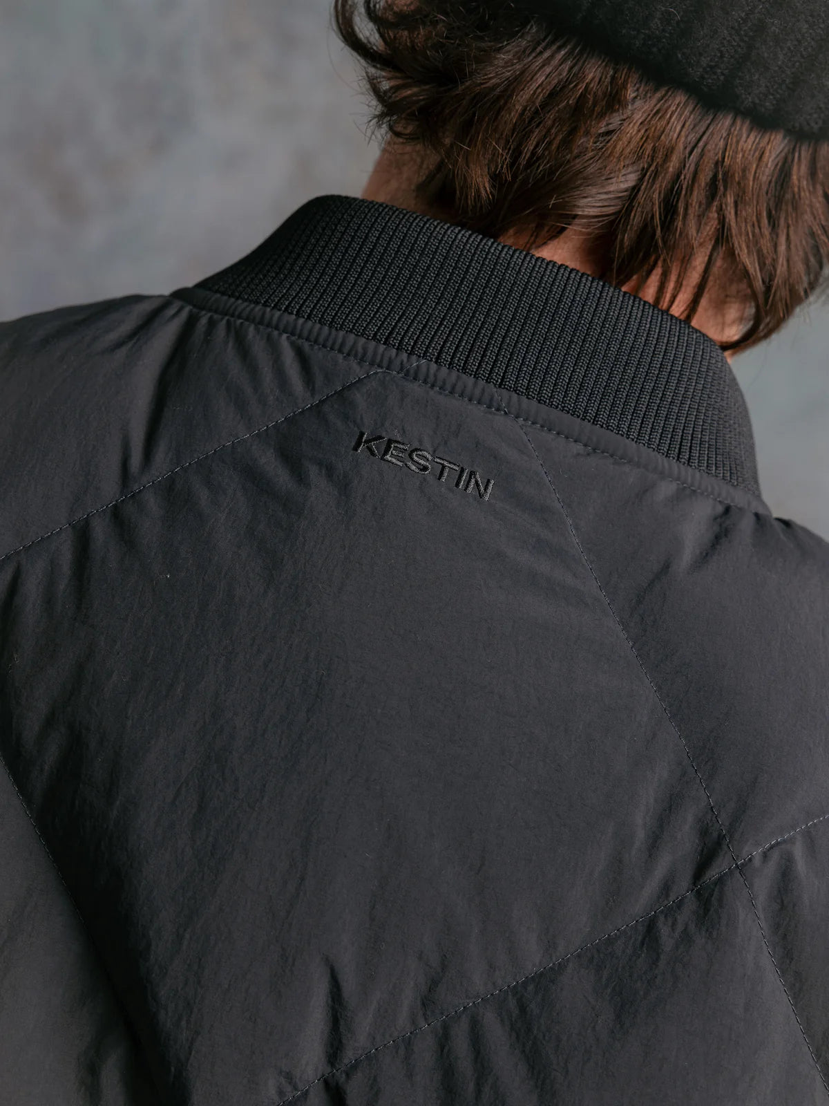 KESTIN Linton Vest in Charcoal Recycled Nylon
