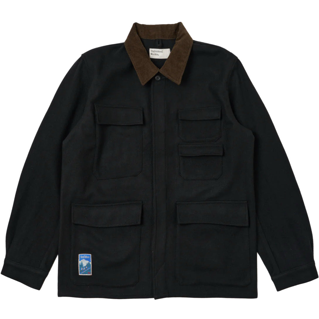 UNIVERSAL WORKS Black Mowbray Military Fatigue Jacket