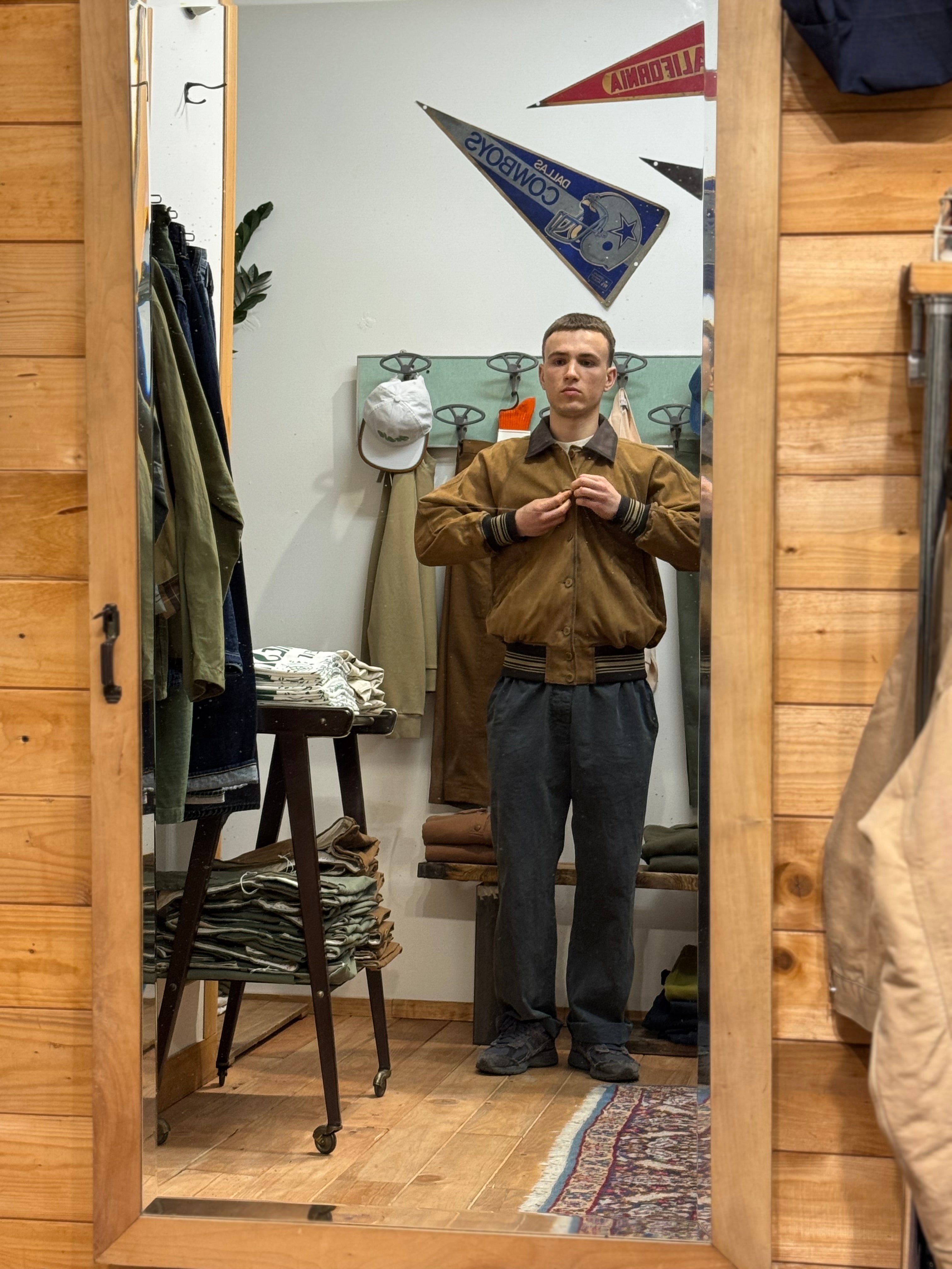 PRESIDENT’S Bryan Jacket In Beans Dirty Wash Suede
