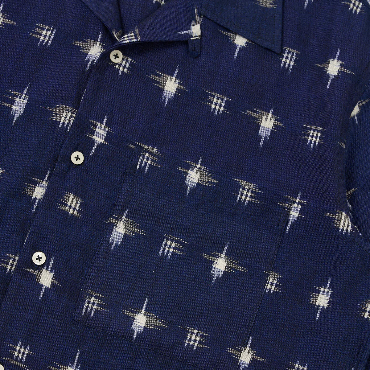 UNIVERSAL WORKS Indigo Ikat Square Shirt